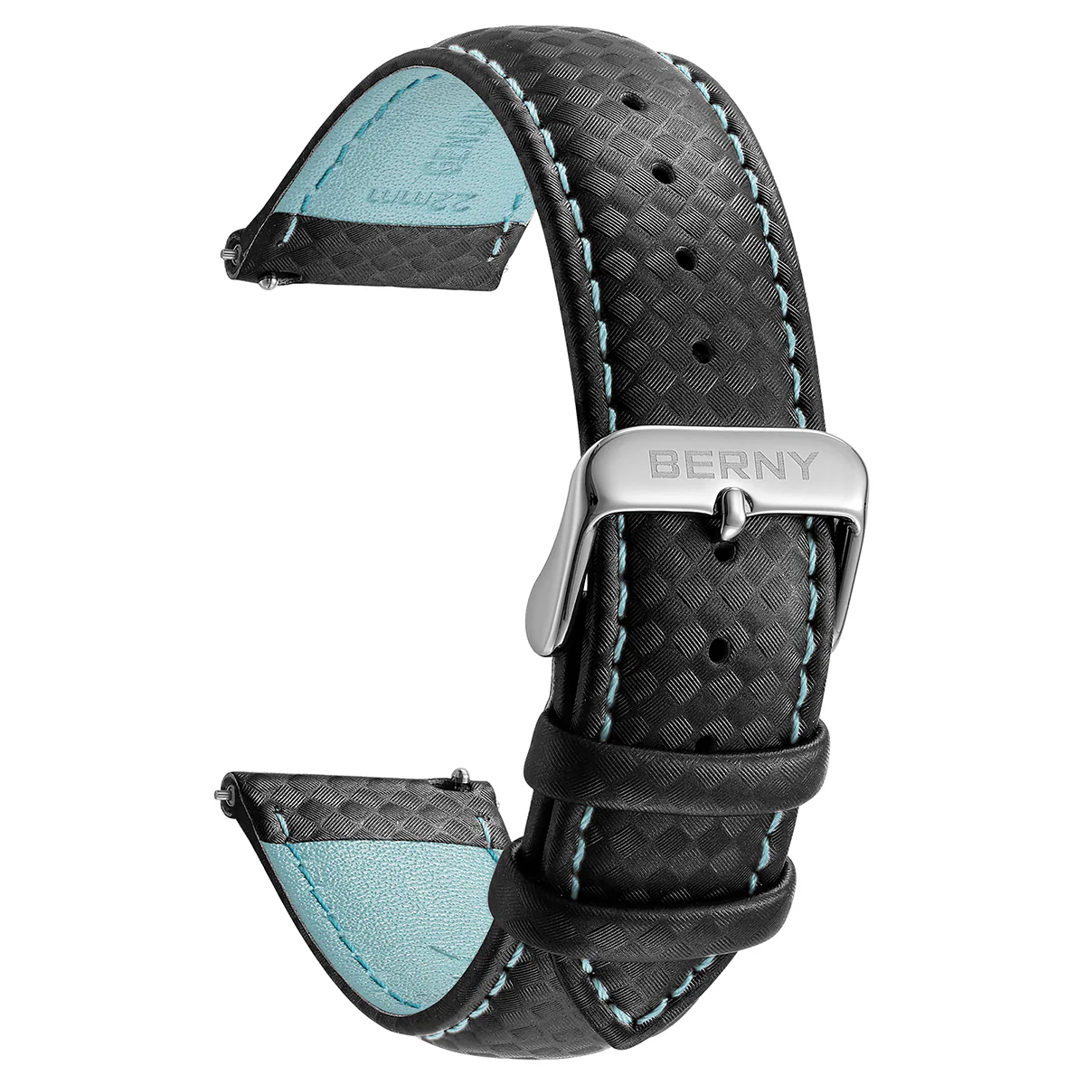 BERNY-Carbon Fiber Leather Quick Release Watch Strap - Image 3