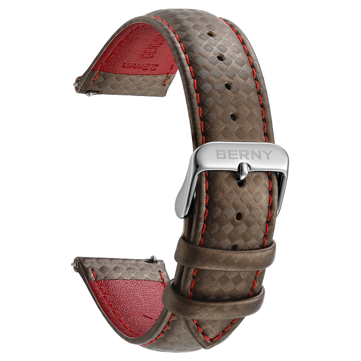 BERNY-Carbon Fiber Leather Quick Release Watch Strap - Image 5