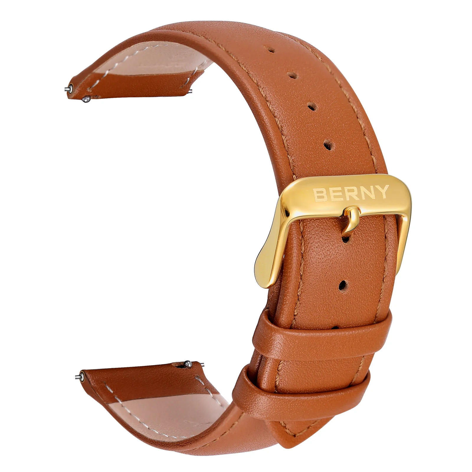 BERNY-Genuine Leather Quick Release Watch Strap - Image 3