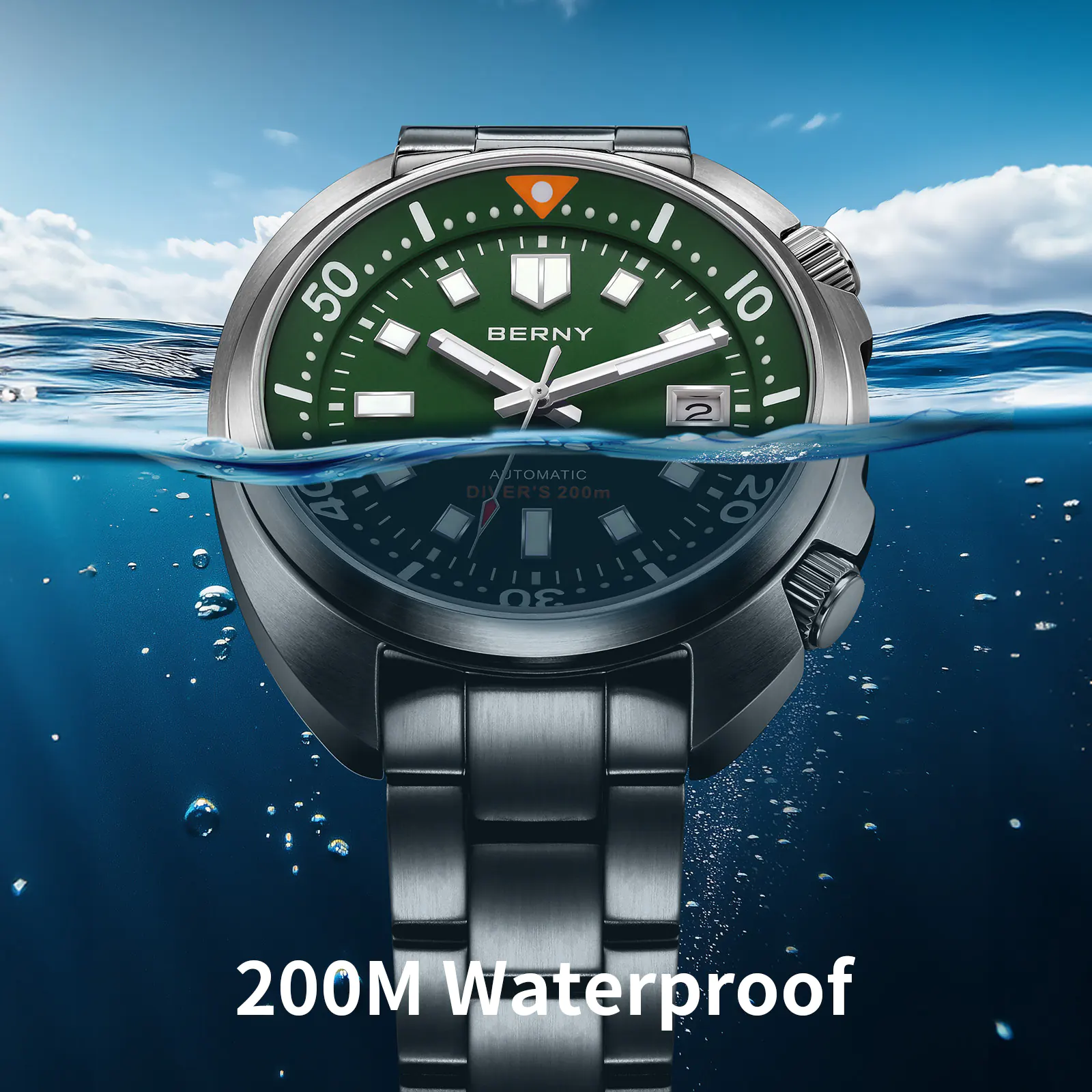 BERNY-Men Automatic Compressor-style Diver Watch-AM1970MS - Image 6