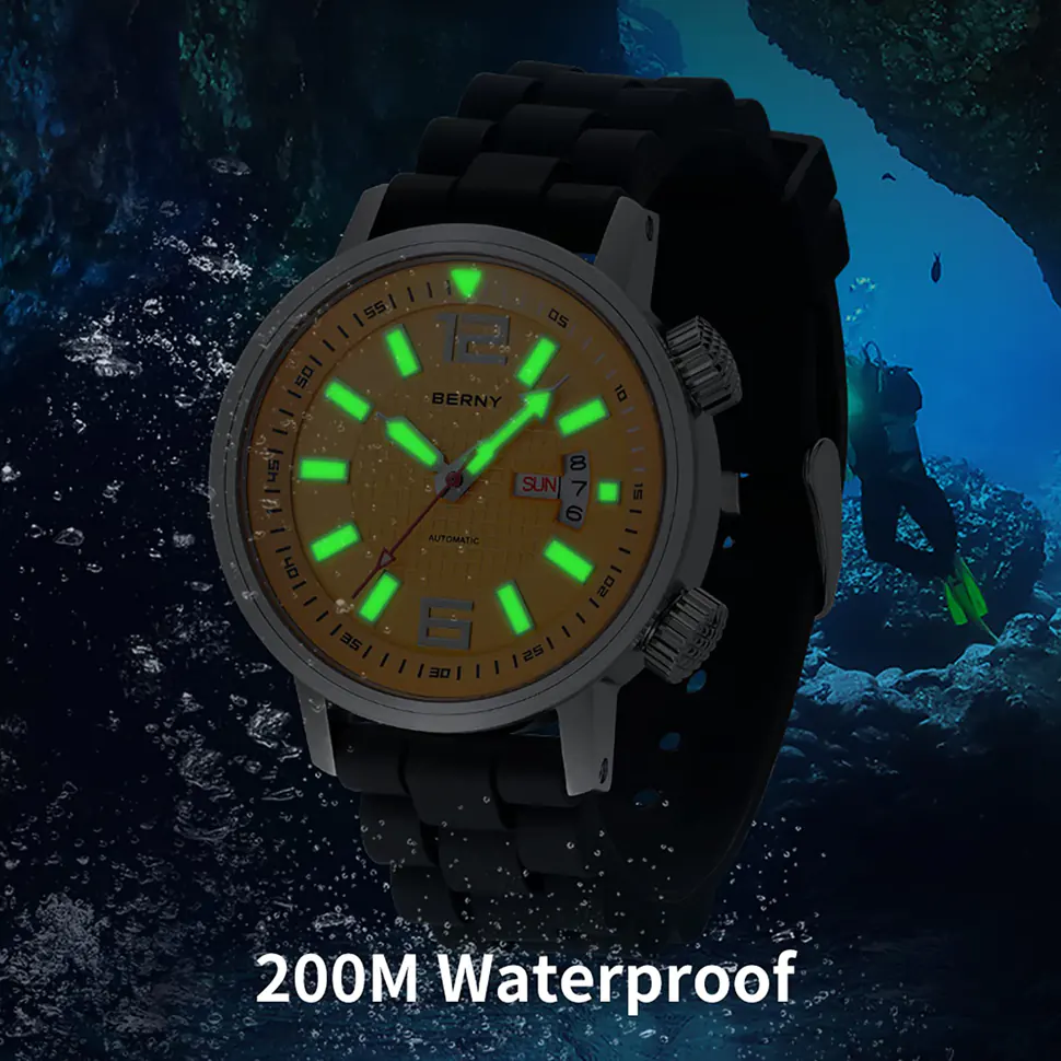 BERNY-Men Automatic Compressor-style Diver Watch-AM7081M - Image 6
