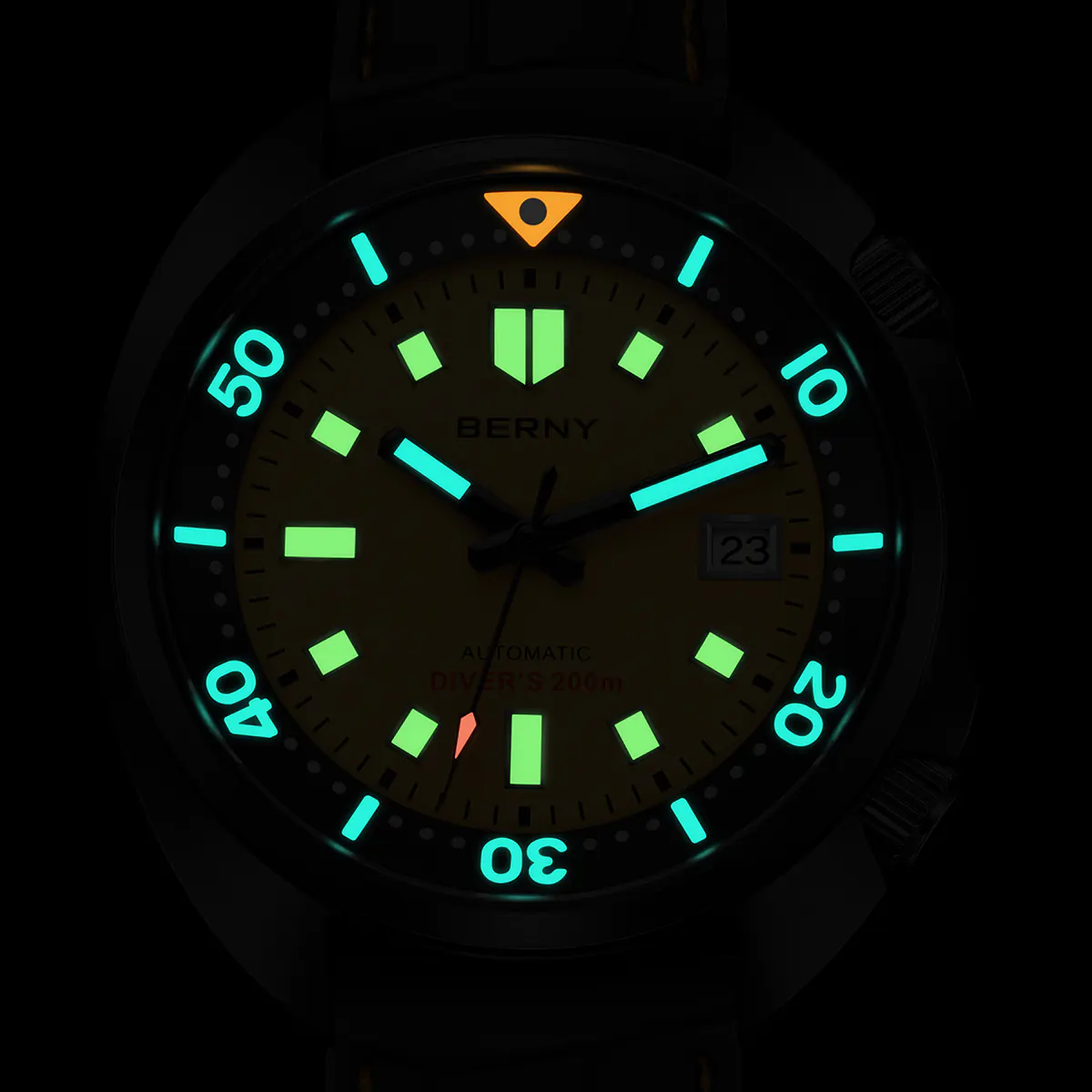 BERNY-Men Automatic Compressor-style Diver Watch V2 -AM1970M-BLK - Image 4