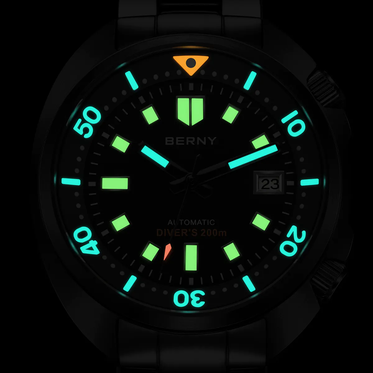 BERNY-Men Automatic Compressor-style Diver Watch V2 -AM1970MS-BLK - Image 6