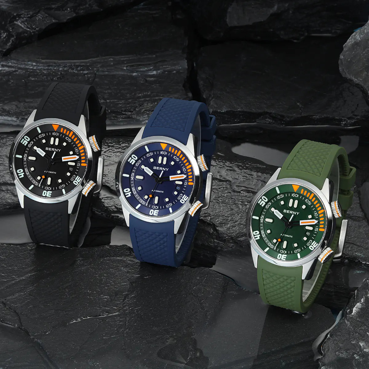 BERNY-Men Automatic Compressor-style Diver Watch V3-AM339M - Image 7