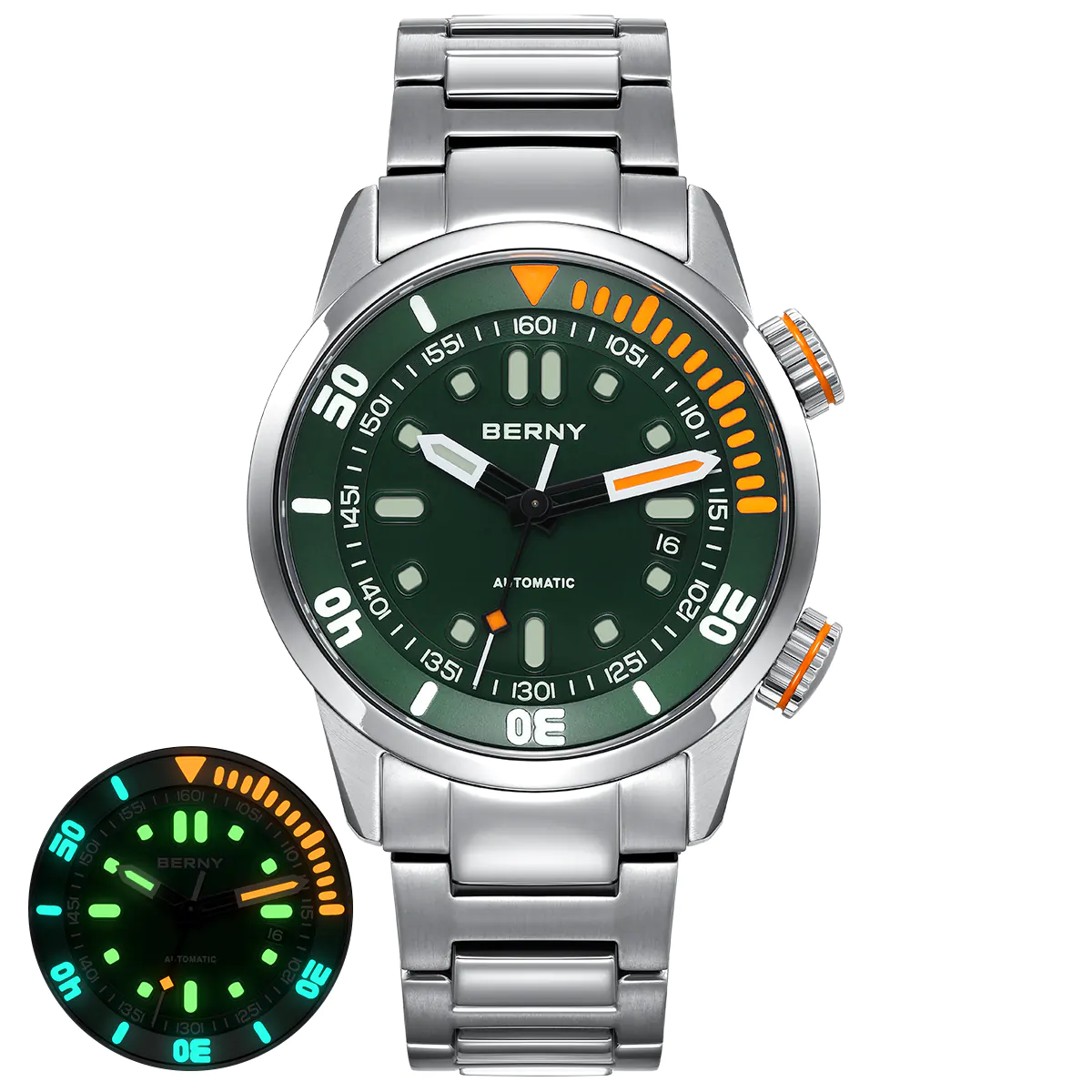 BERNY-Men Automatic Compressor-style Diver Watch V3-AM339MS - Image 11