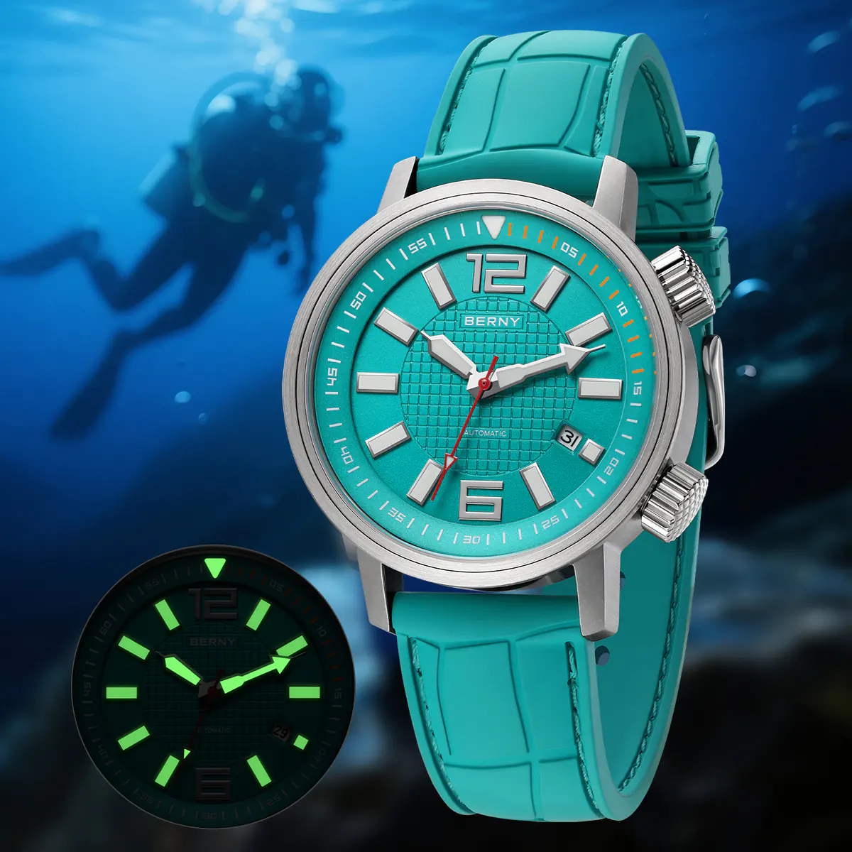 BERNY-Men Automatic Compressor-style Diver Watch V4-AM181M - Image 2