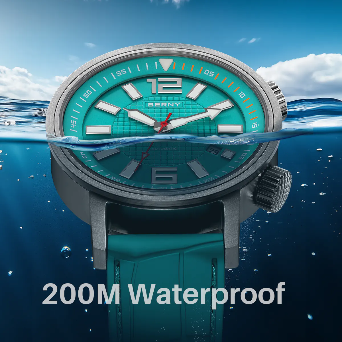 BERNY-Men Automatic Compressor-style Diver Watch V4-AM181M - Image 3