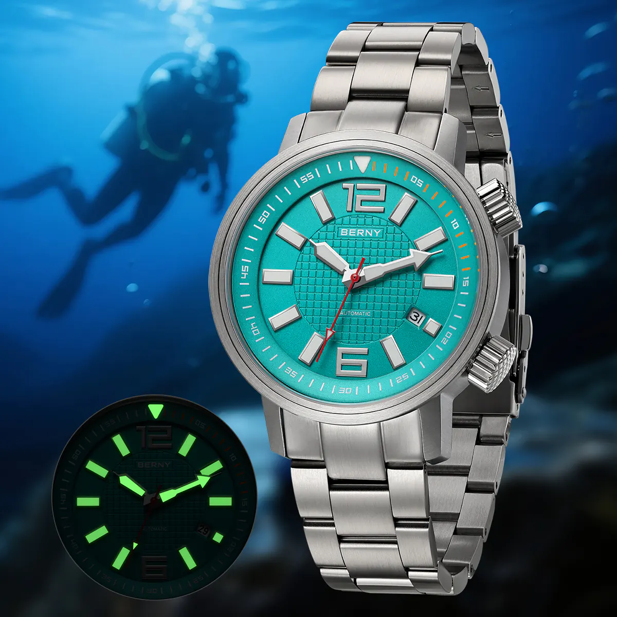 BERNY-Men Automatic Compressor-style Diver Watch V4-AM181MS - Image 2