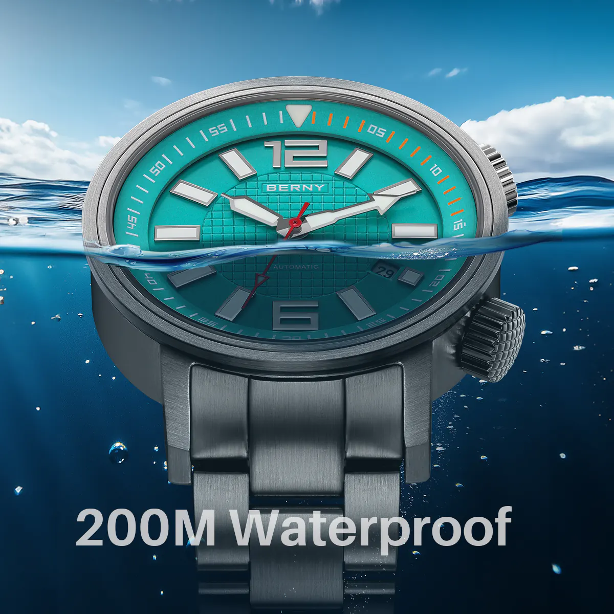BERNY-Men Automatic Compressor-style Diver Watch V4-AM181MS - Image 3