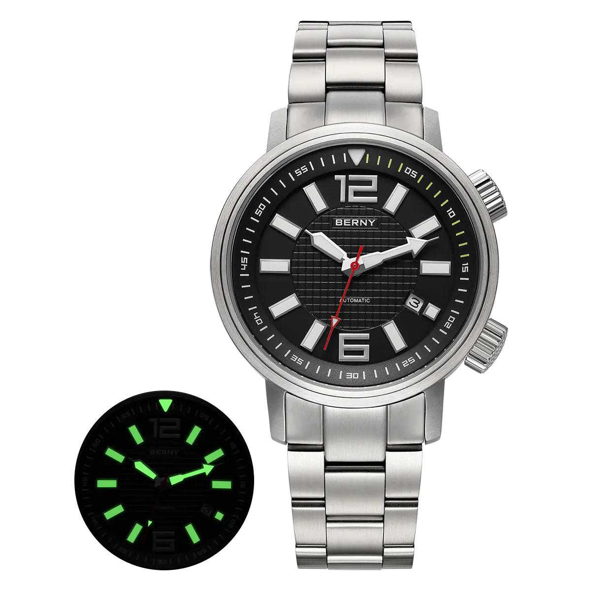 BERNY-Men Automatic Compressor-style Diver Watch V4-AM181MS - Image 9