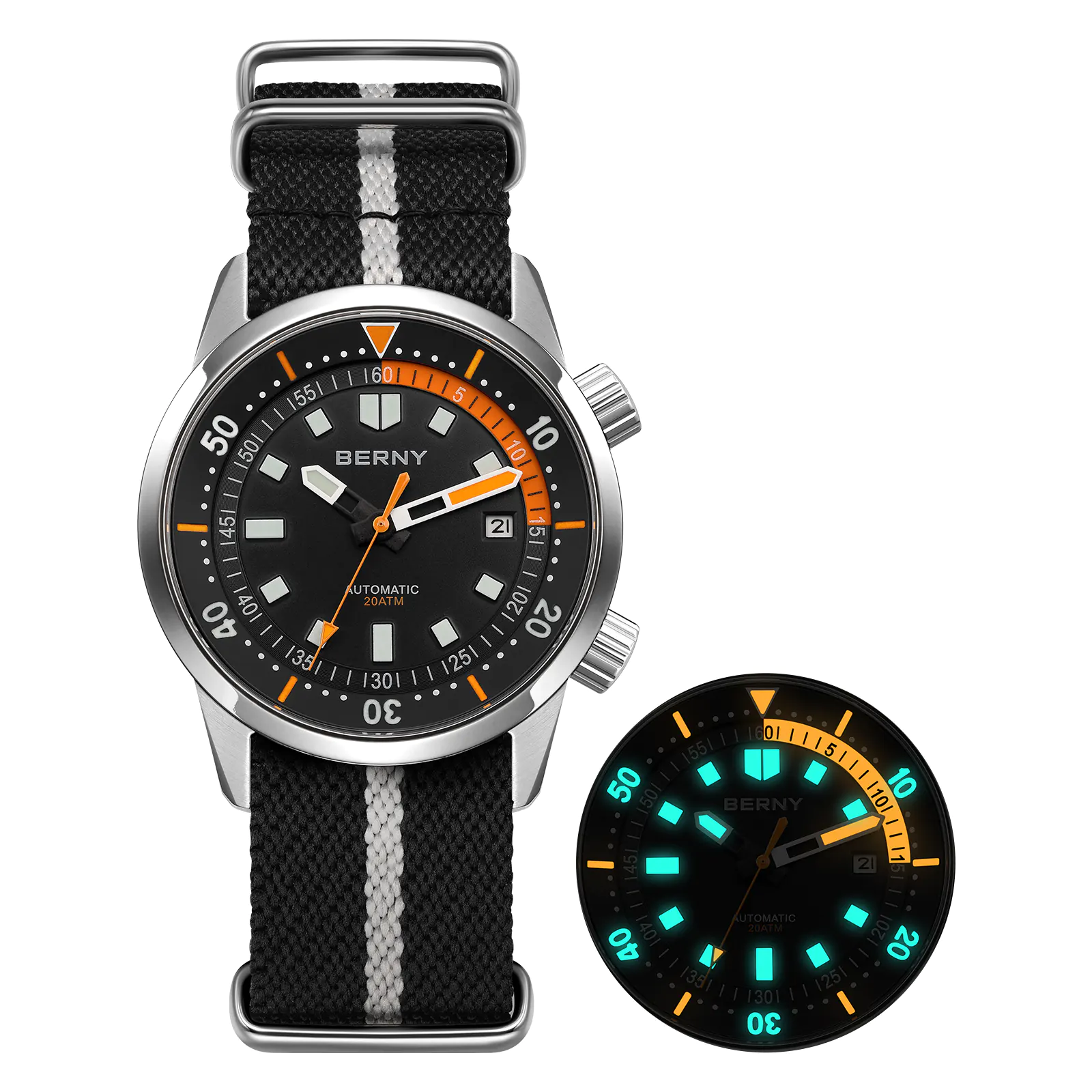 BERNY-Men Automatic Compressor-style Diver Watch V4-AM439MNY - Image 10