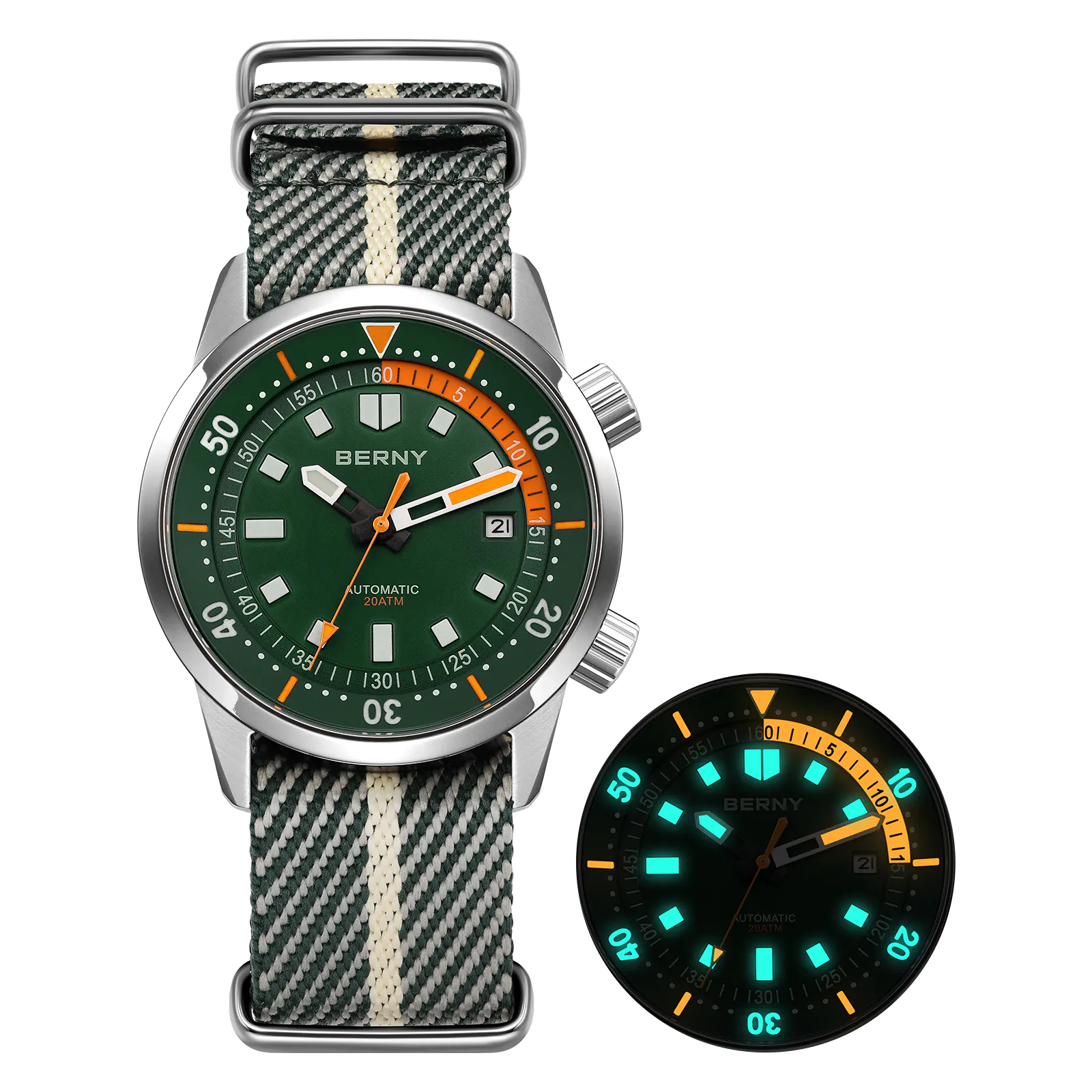 BERNY-Men Automatic Compressor-style Diver Watch V4-AM439MNY - Image 11