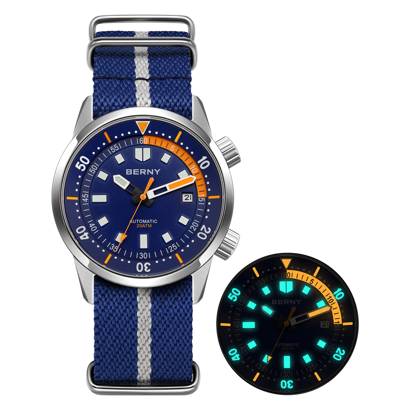 BERNY-Men Automatic Compressor-style Diver Watch V4-AM439MNY - Image 12