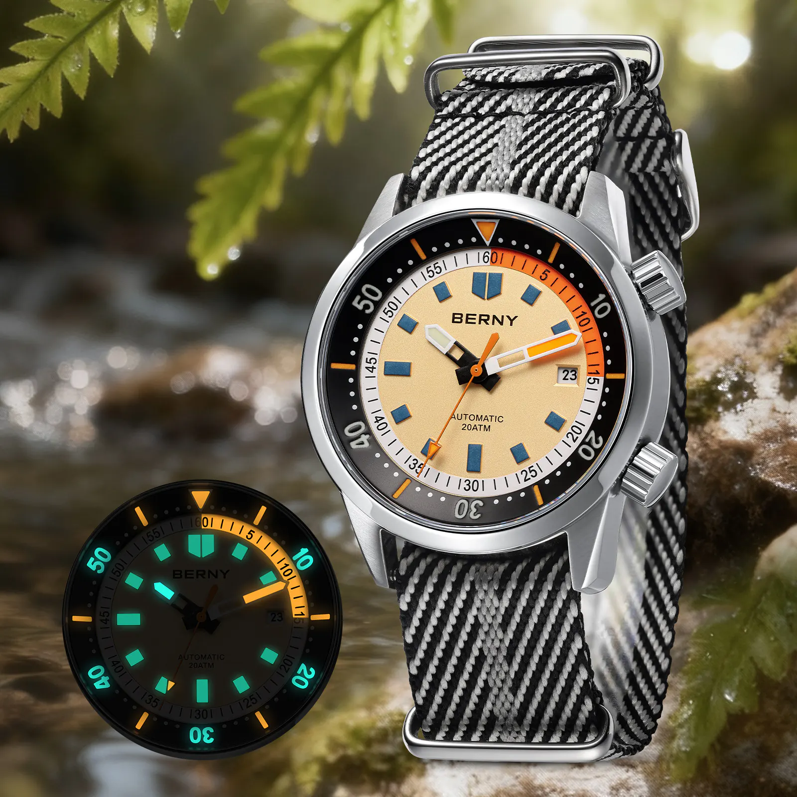 BERNY-Men Automatic Compressor-style Diver Watch V4-AM439MNY - Image 2