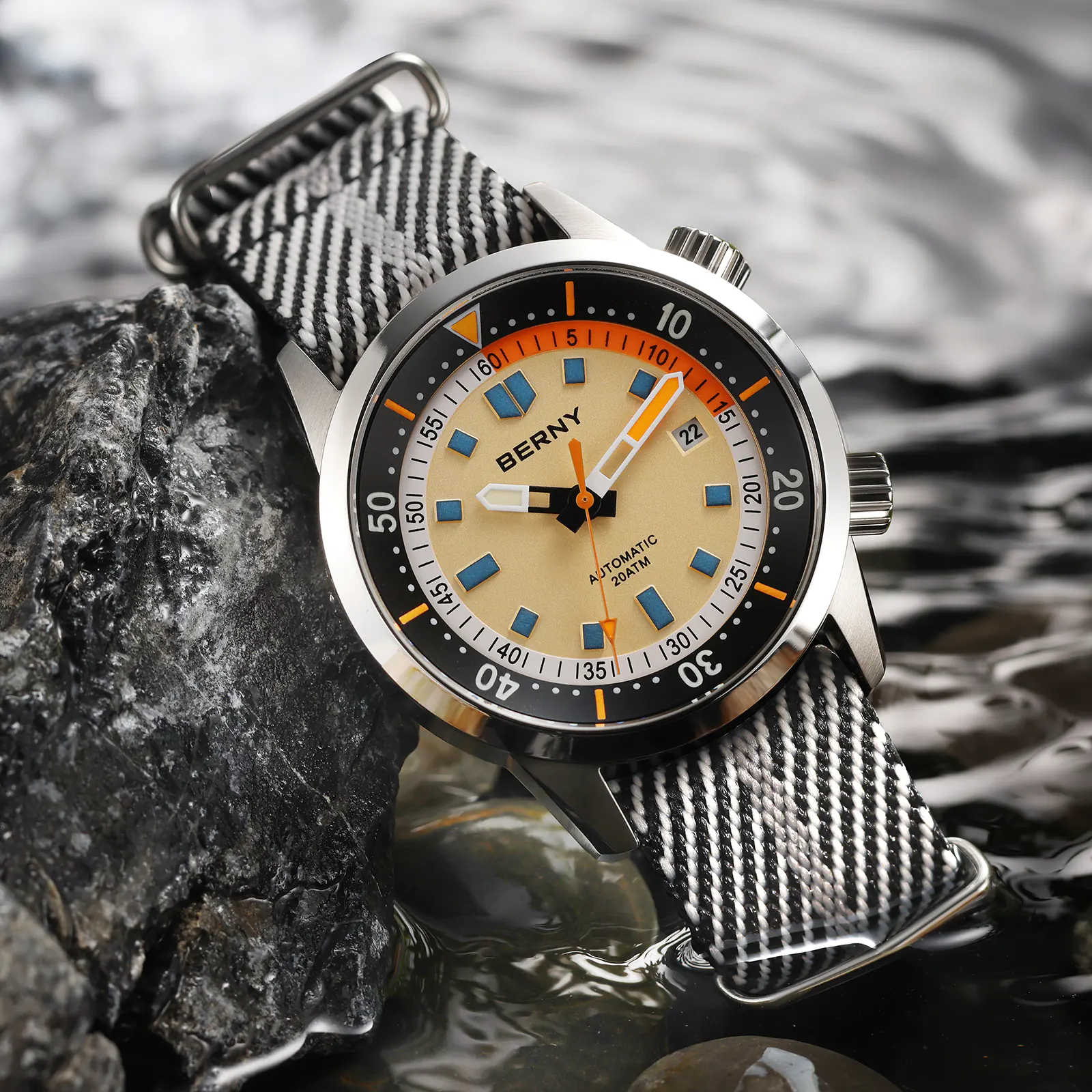 BERNY-Men Automatic Compressor-style Diver Watch V4-AM439MNY - Image 8