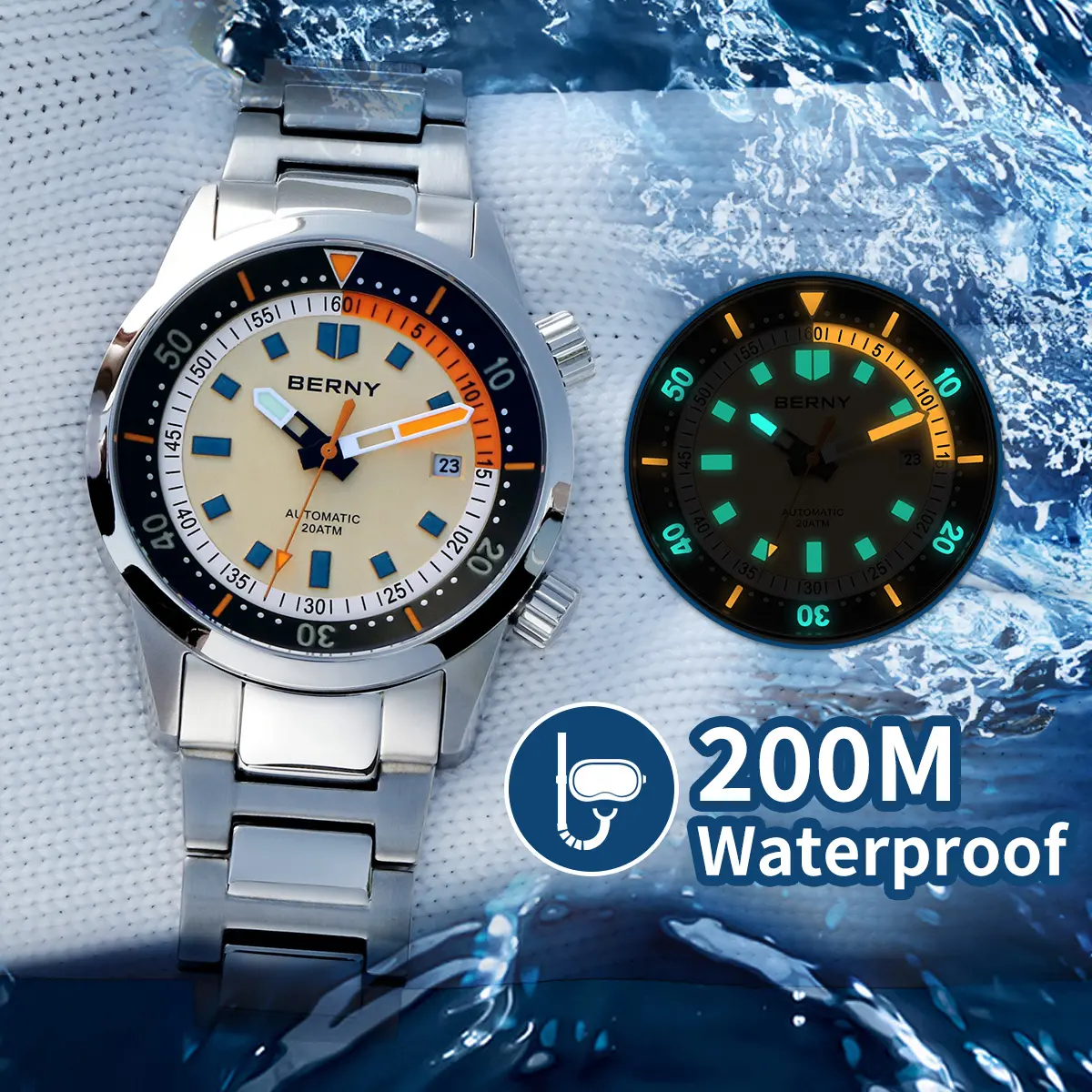 BERNY-Men Automatic Compressor-style Diver Watch V4-AM439MS - Image 6