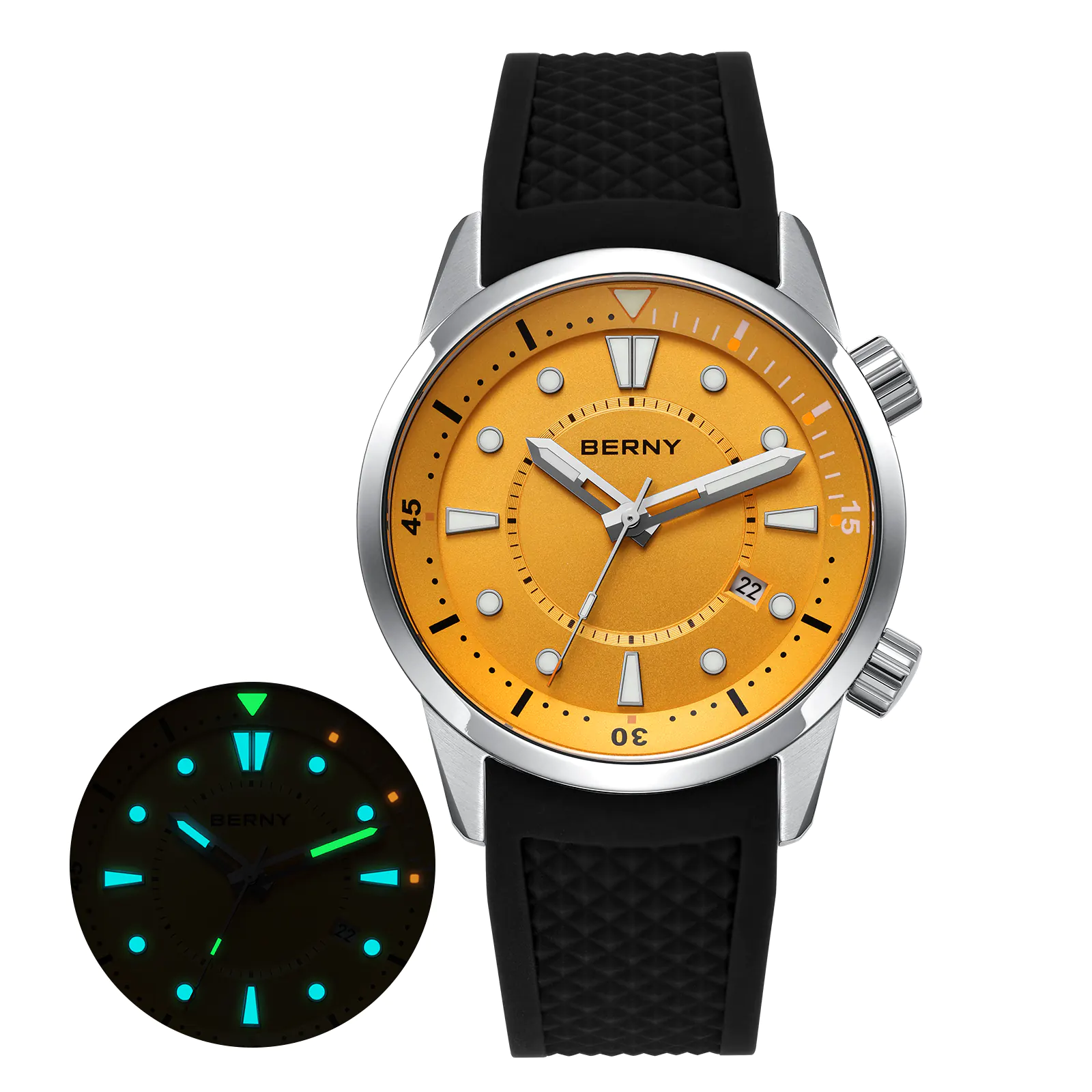BERNY-Men Automatic Compressor-style Diver Watch V5-AM539M - Image 11