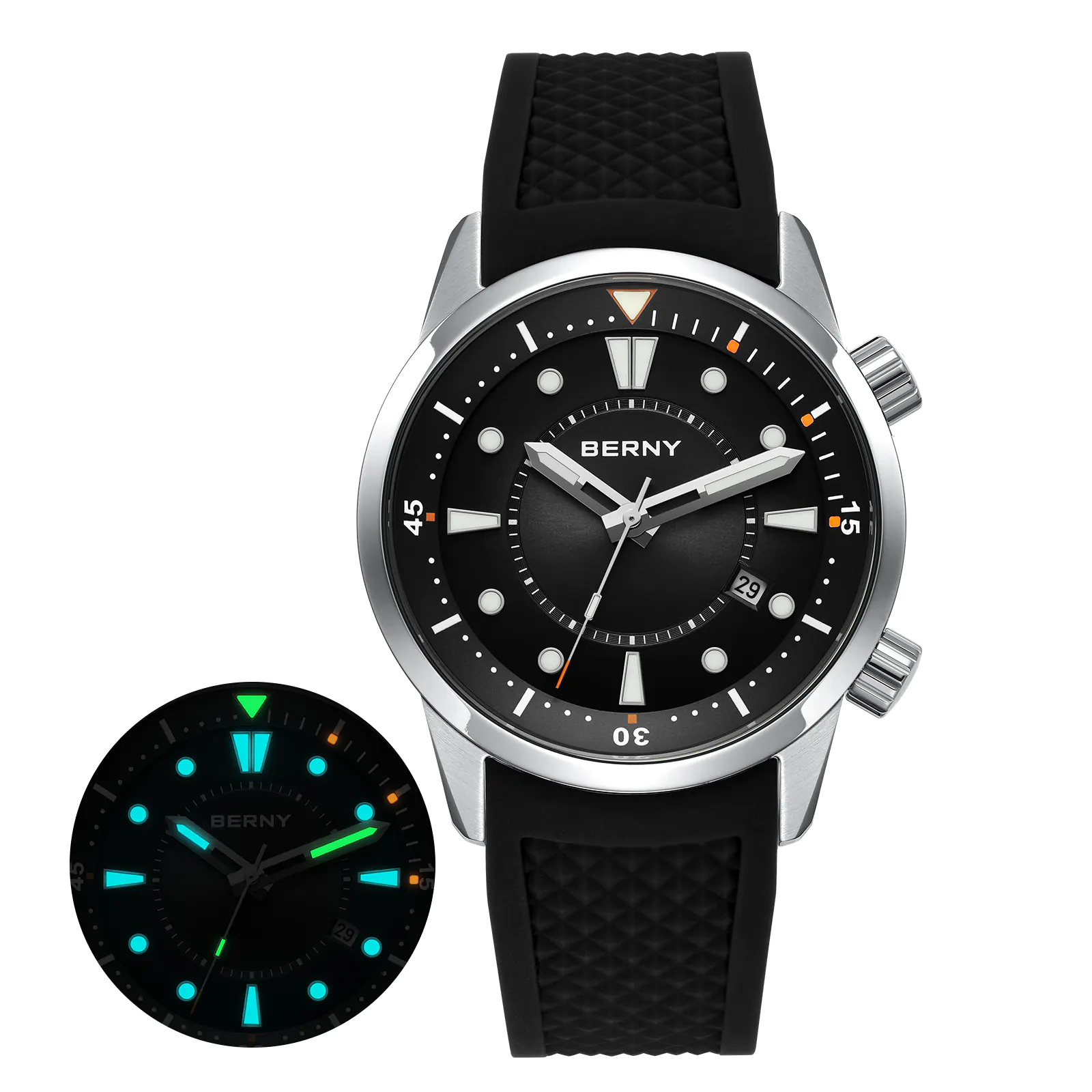 BERNY-Men Automatic Compressor-style Diver Watch V5-AM539M - Image 12