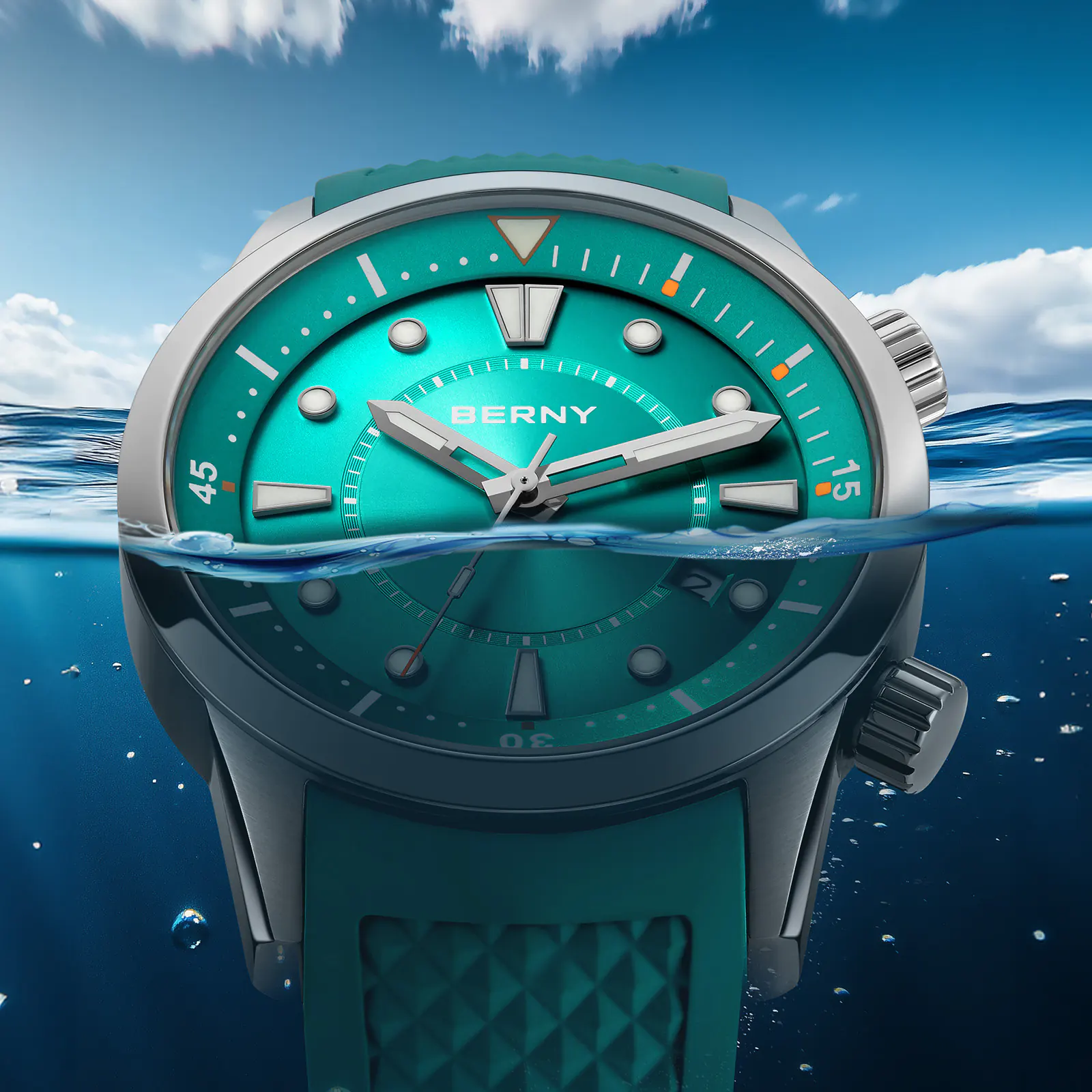 BERNY-Men Automatic Compressor-style Diver Watch V5-AM539M - Image 9