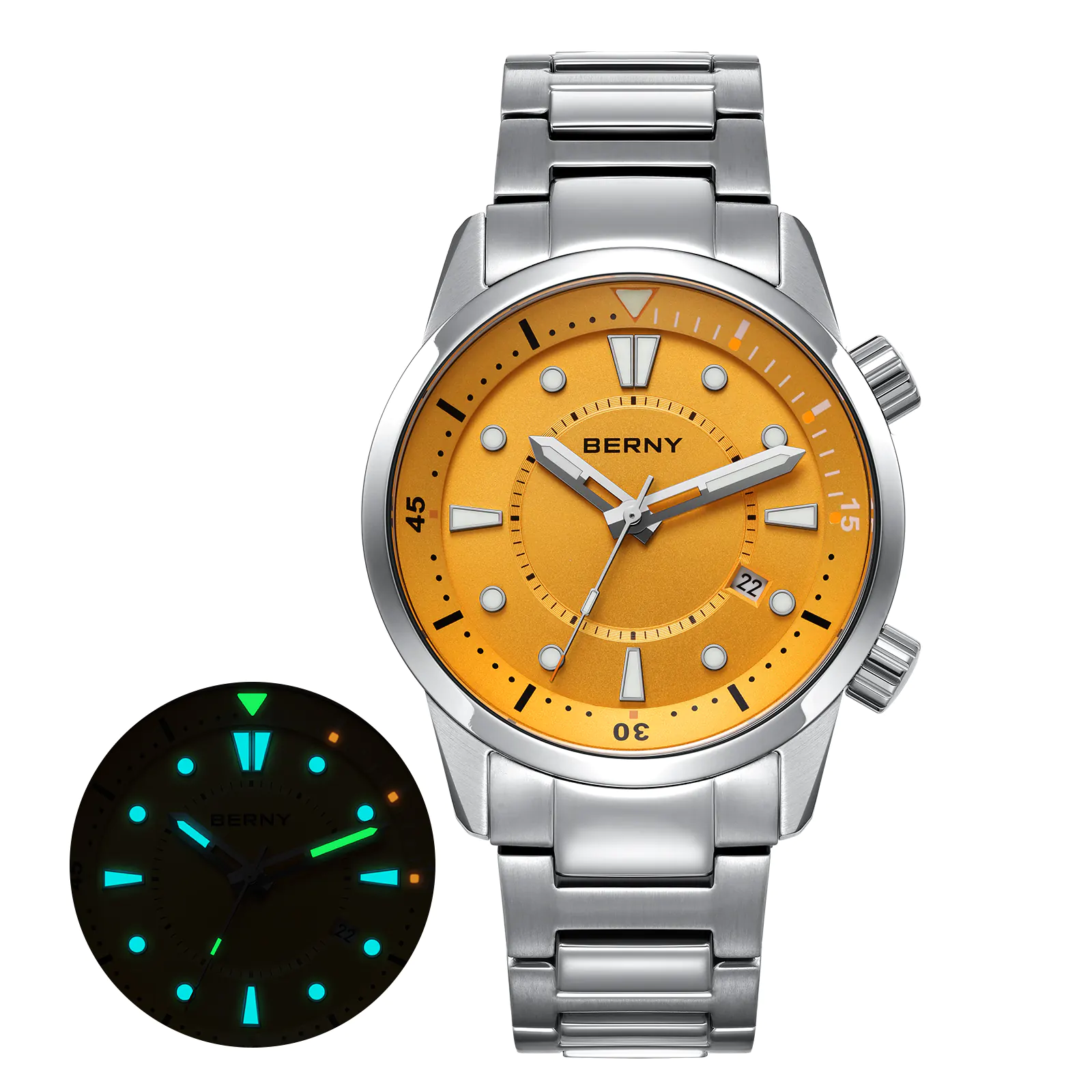 BERNY-Men Automatic Compressor-style Diver Watch V5-AM539MS