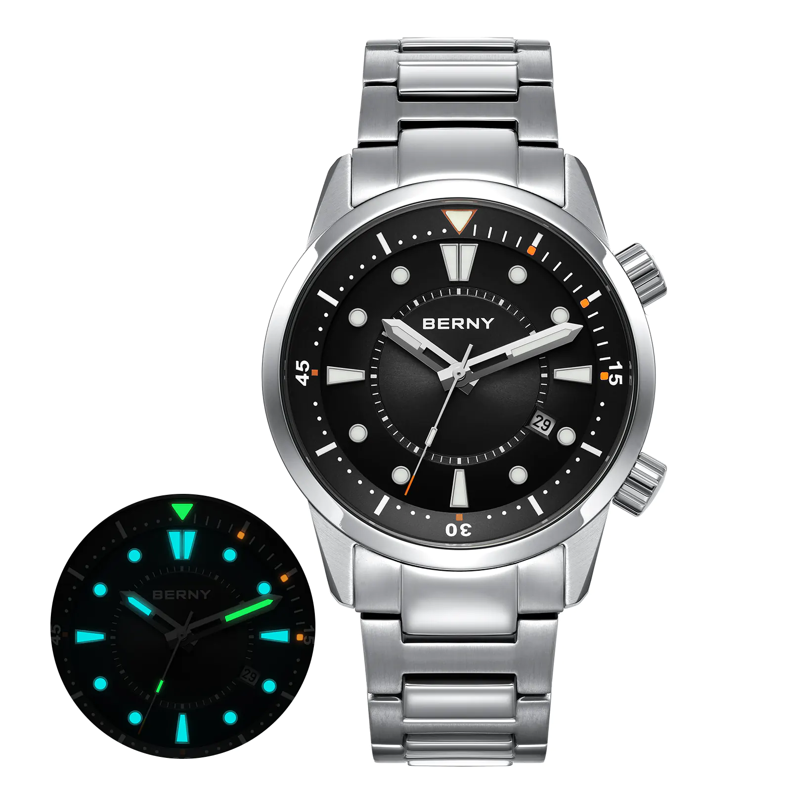 BERNY-Men Automatic Compressor-style Diver Watch V5-AM539MS - Image 14