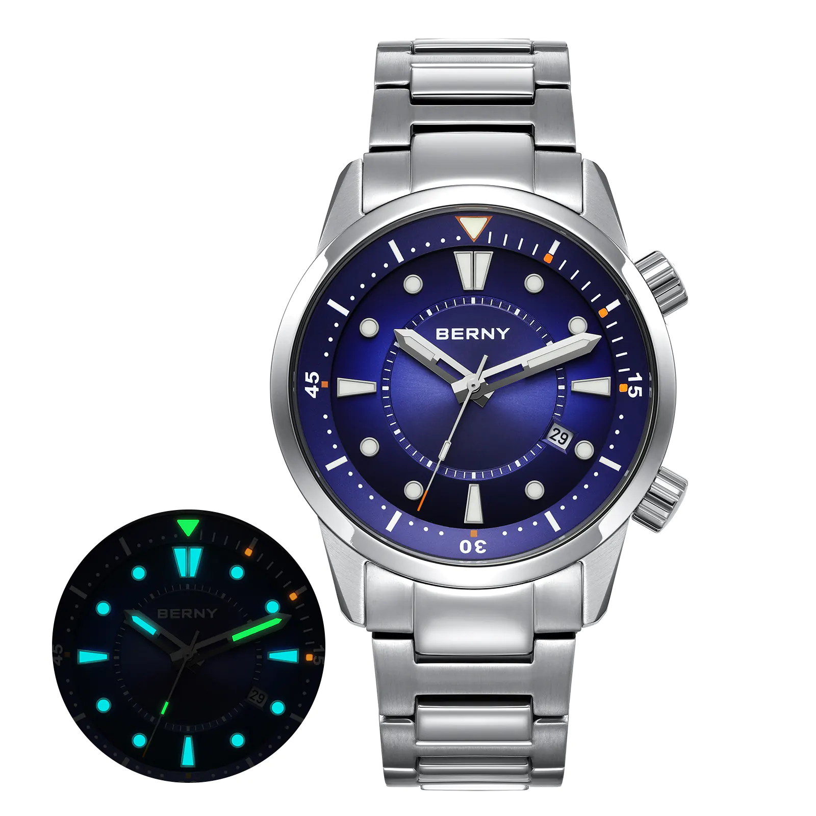 BERNY-Men Automatic Compressor-style Diver Watch V5-AM539MS - Image 16
