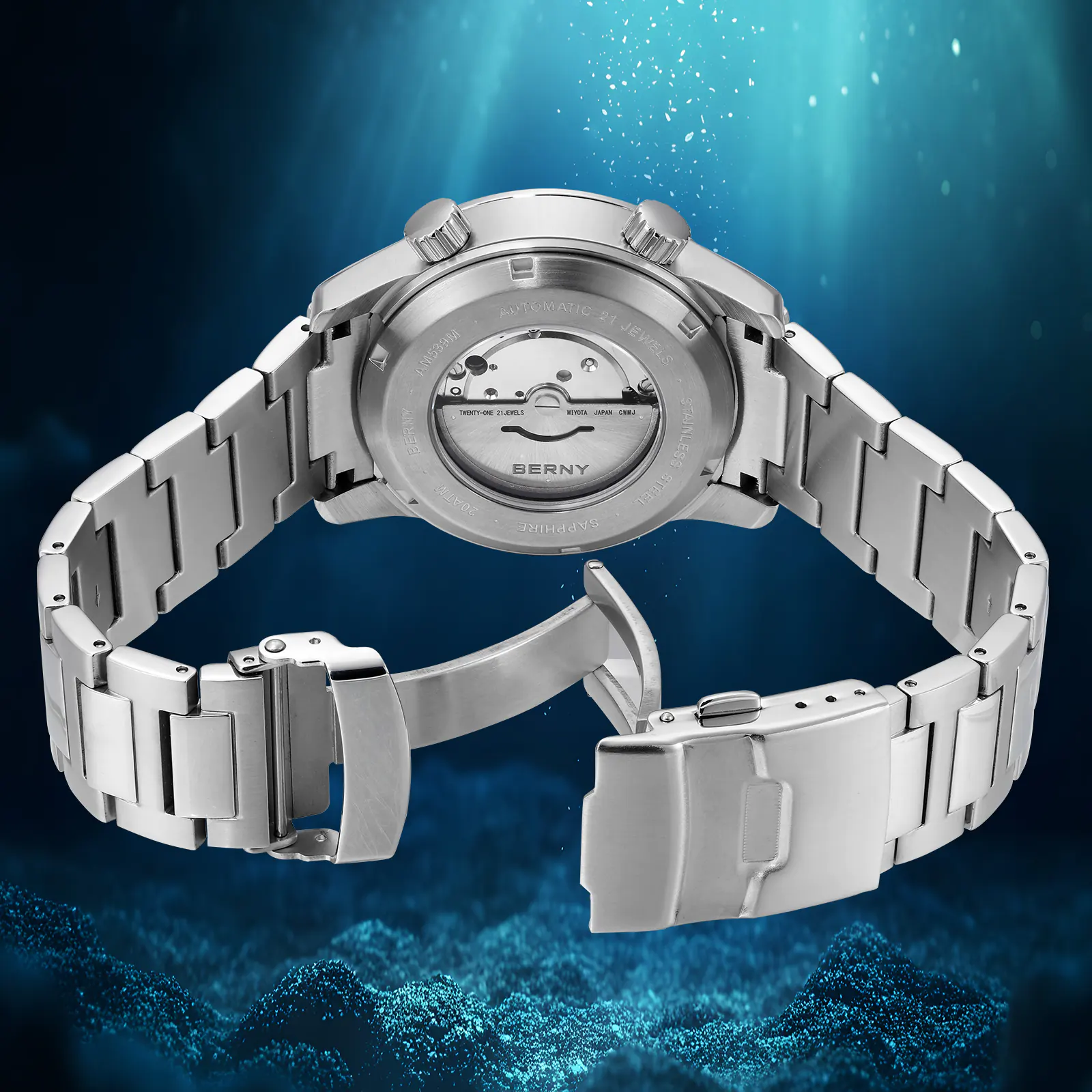 BERNY-Men Automatic Compressor-style Diver Watch V5-AM539MS - Image 7