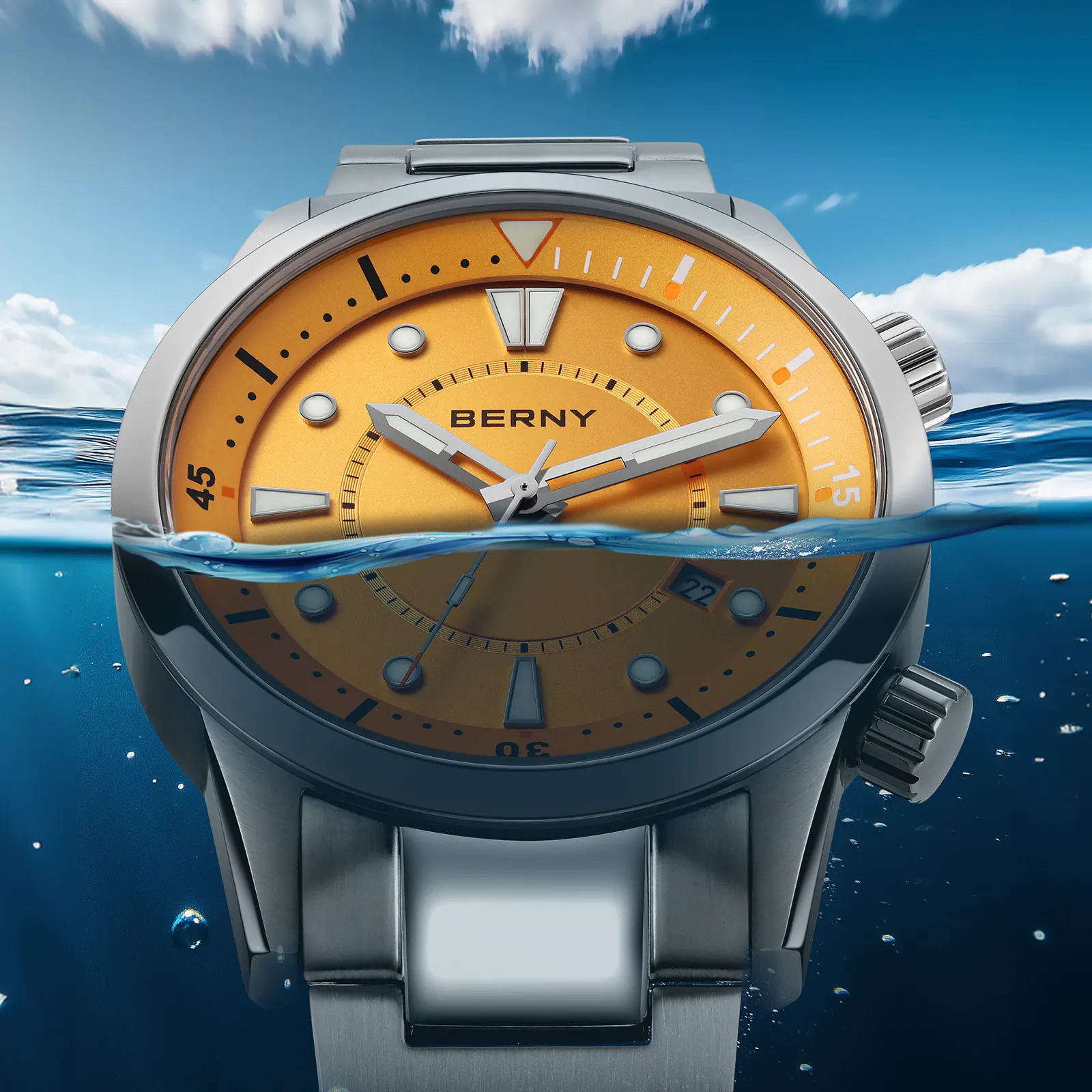BERNY-Men Automatic Compressor-style Diver Watch V5-AM539MS - Image 9