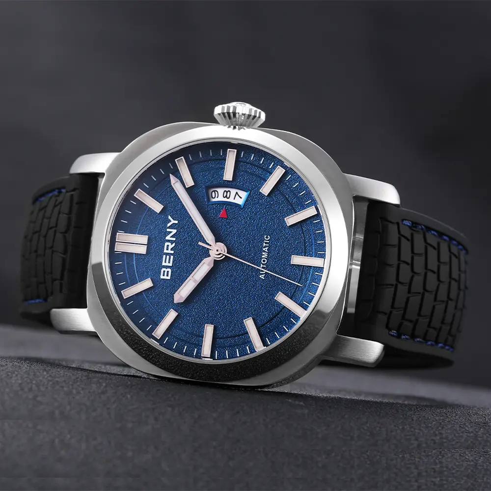 BERNY-Men Automatic Cushion Shaped Diver Watch-AM022M - Image 5