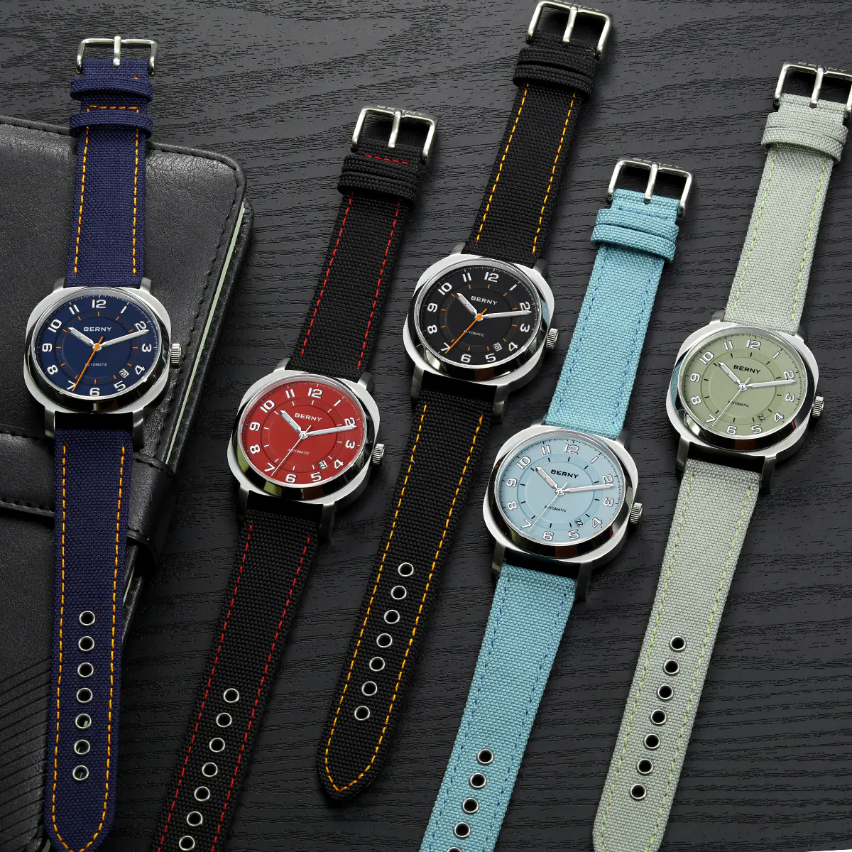 BERNY-Men Automatic Cushion Shaped Dress Watch-AM133V - Image 3