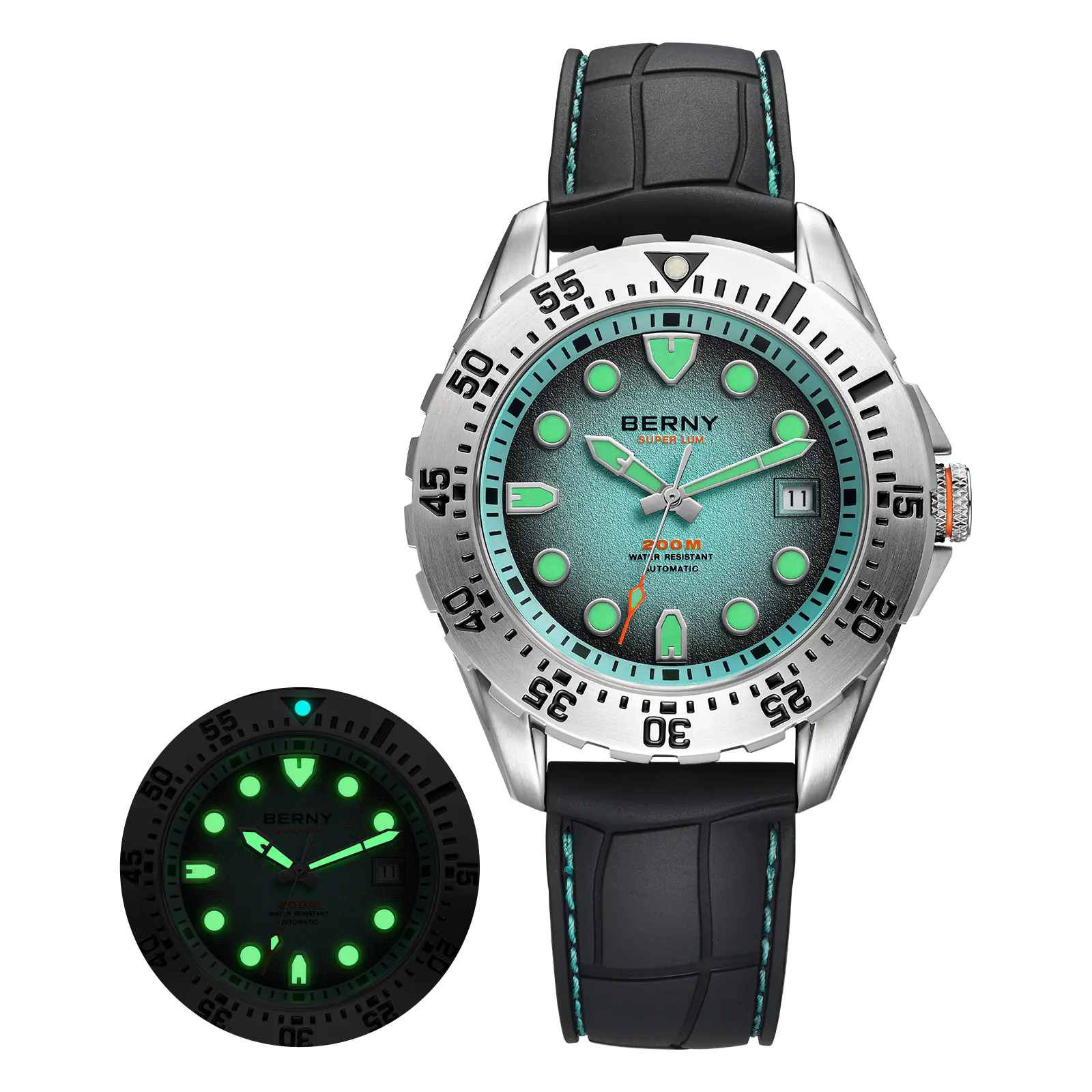 BERNY-Men Automatic Diver Watch-AM151M - Image 10