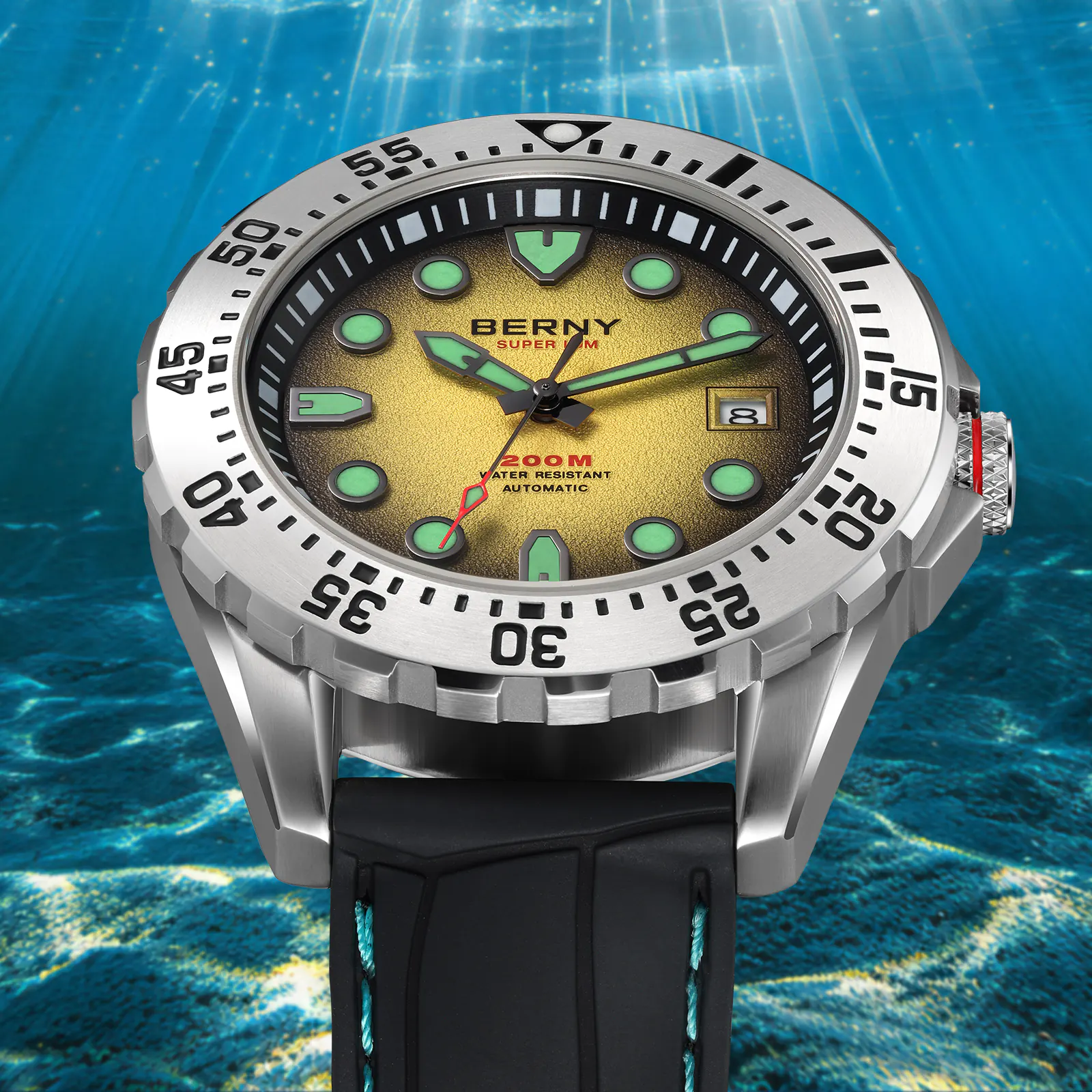 BERNY-Men Automatic Diver Watch-AM151M - Image 11