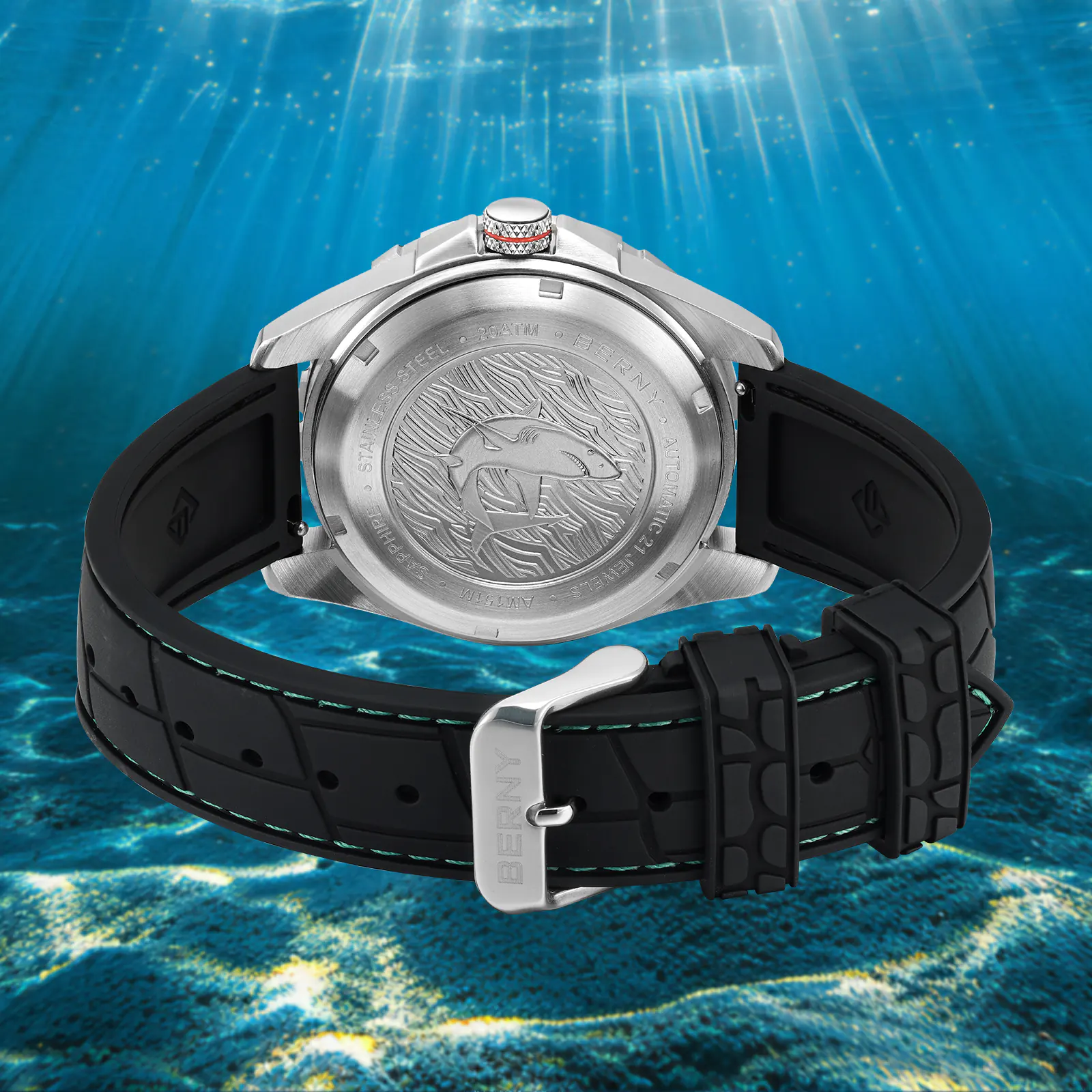 BERNY-Men Automatic Diver Watch-AM151M - Image 12