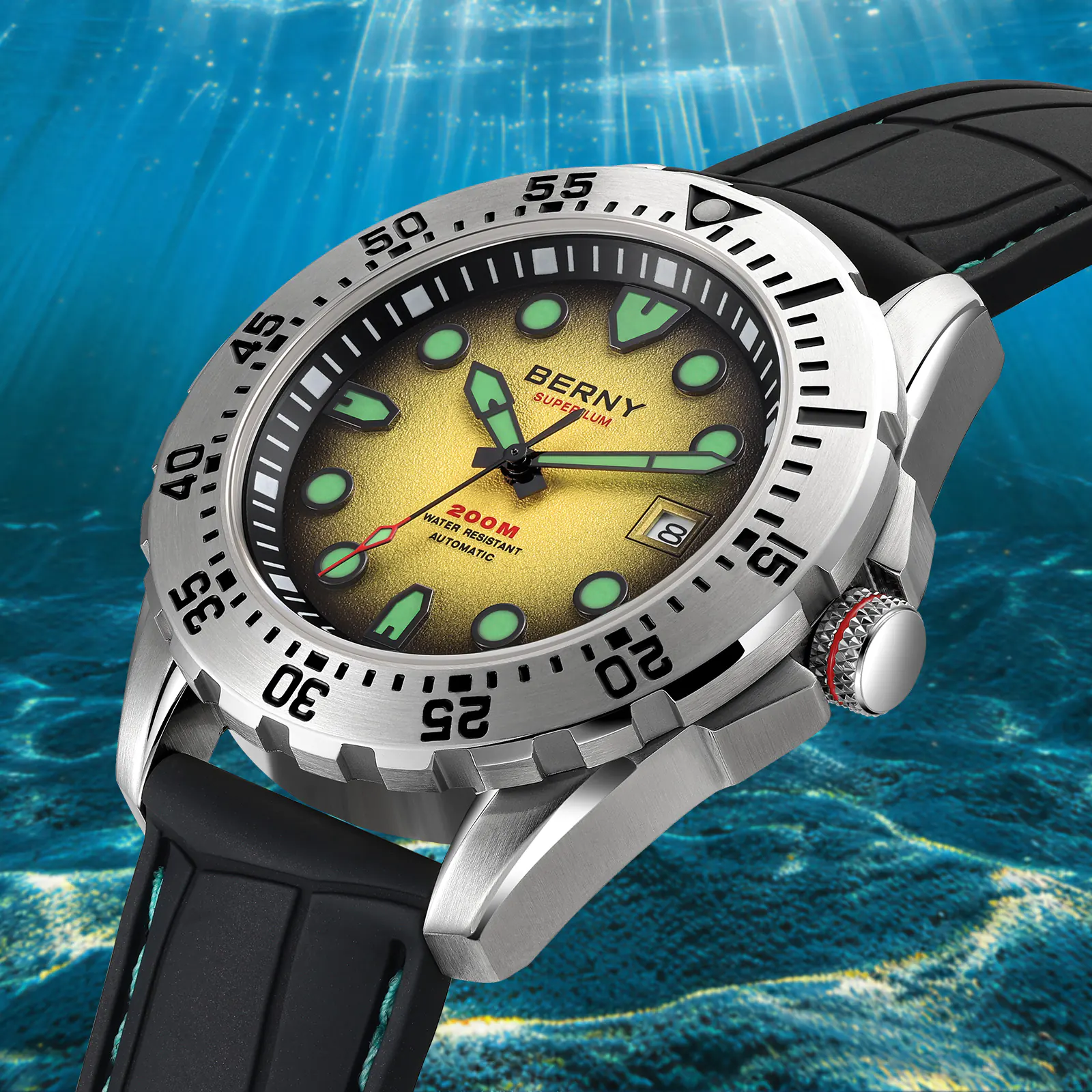 BERNY-Men Automatic Diver Watch-AM151M - Image 4