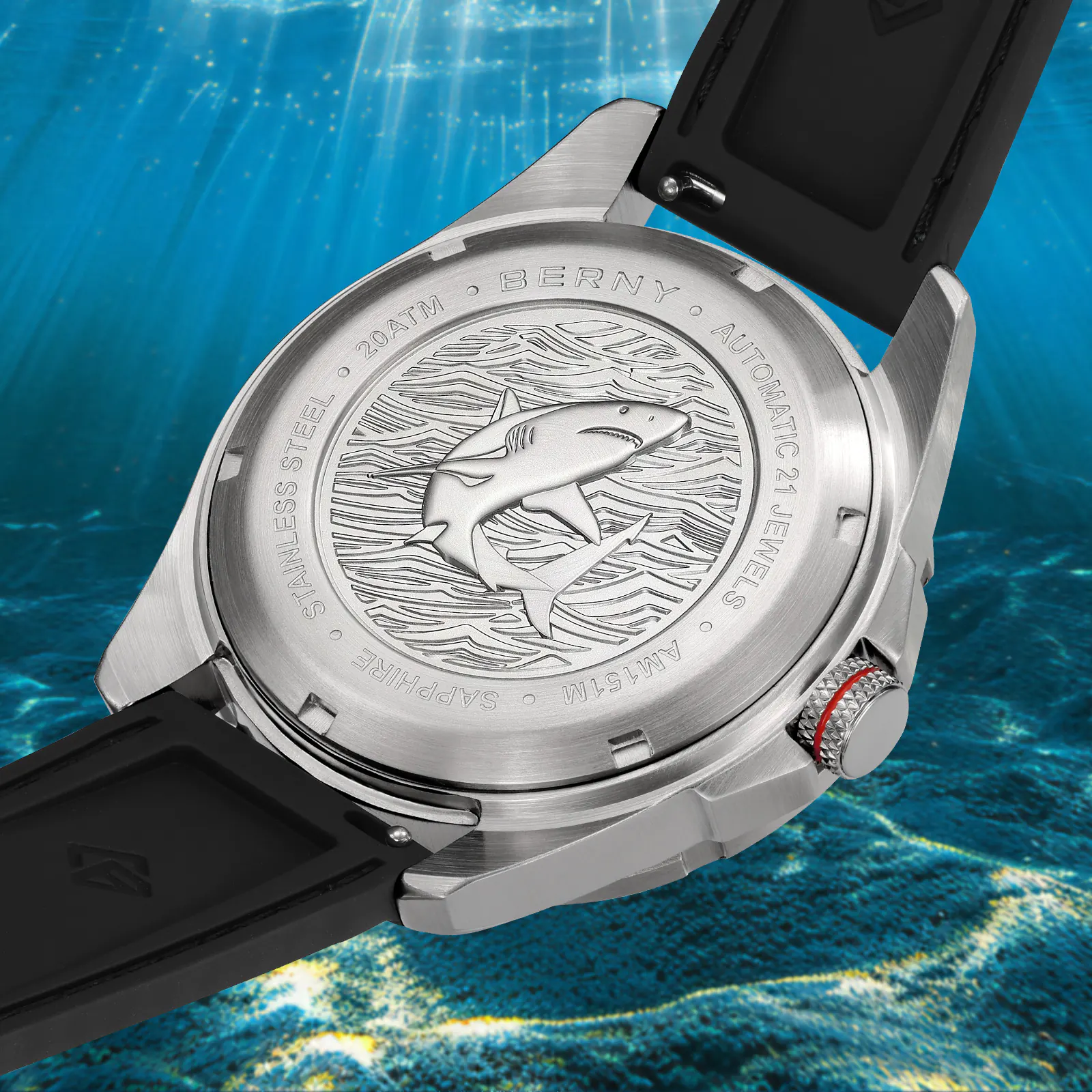BERNY-Men Automatic Diver Watch-AM151M - Image 6