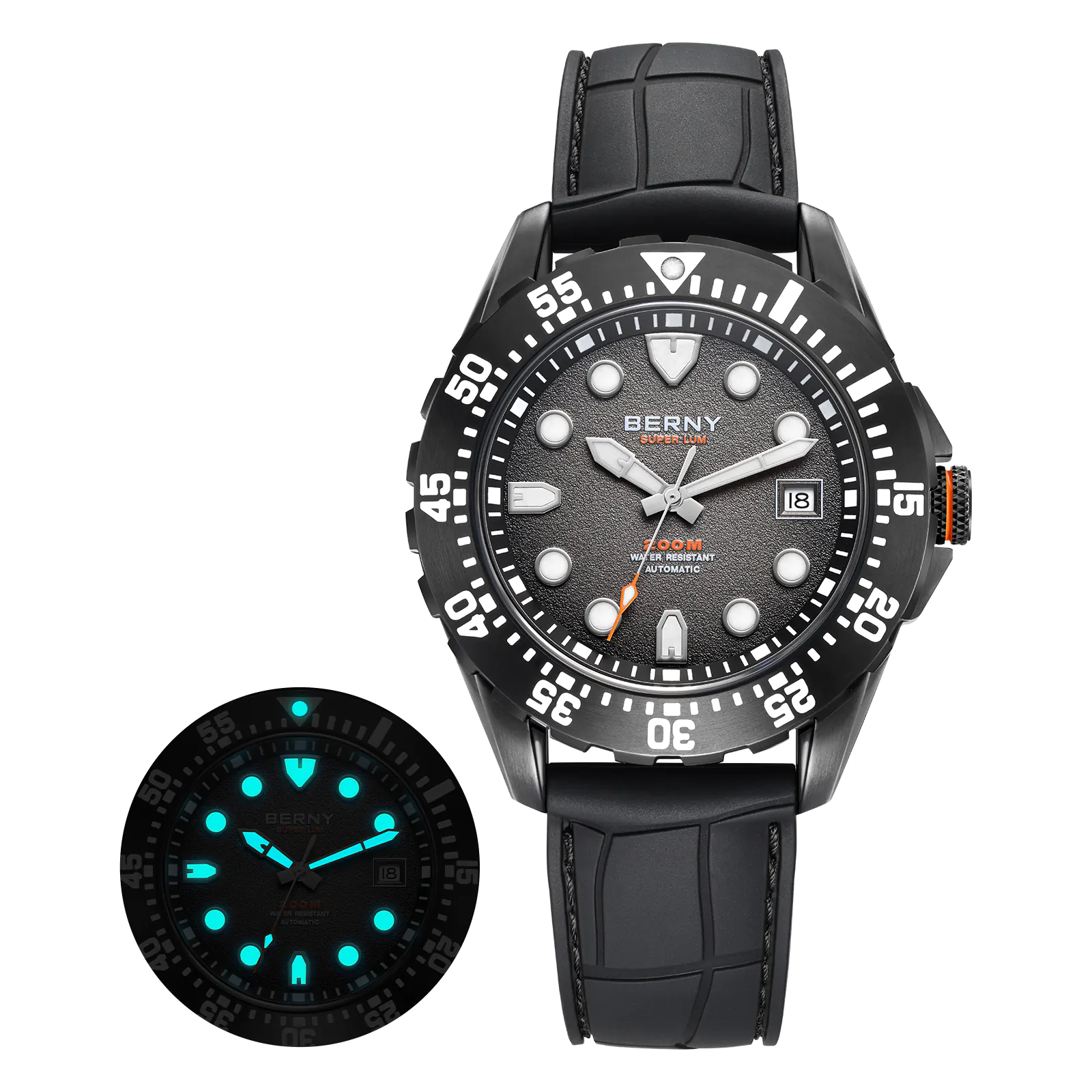 BERNY-Men Automatic Diver Watch-AM151M - Image 8