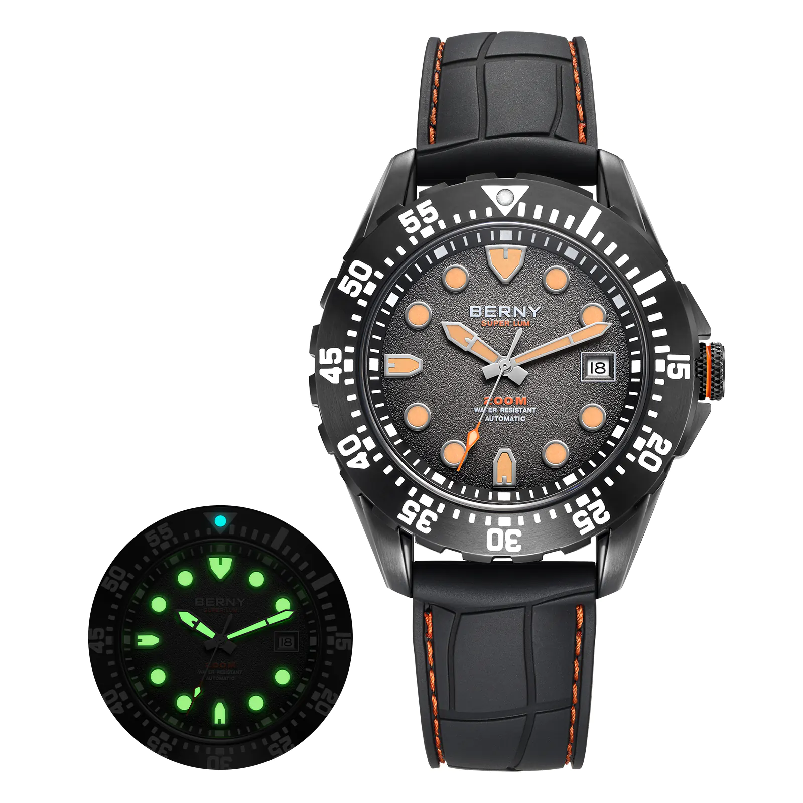 BERNY-Men Automatic Diver Watch-AM151M - Image 9