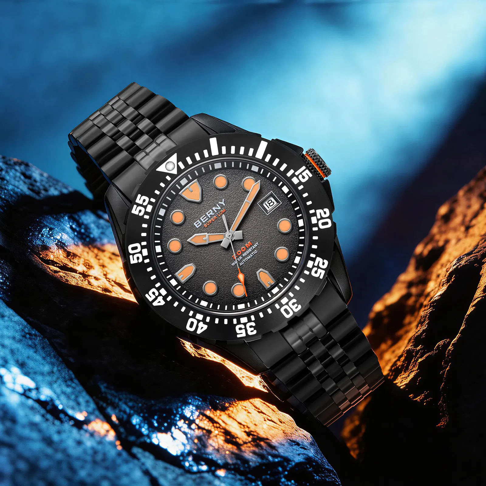 BERNY-Men Automatic Diver Watch-AM151MS - Image 12