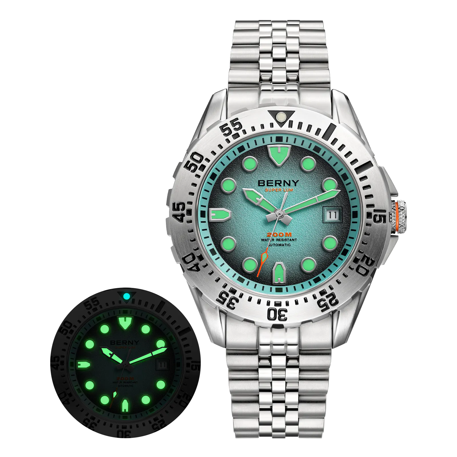 BERNY-Men Automatic Diver Watch-AM151MS - Image 14