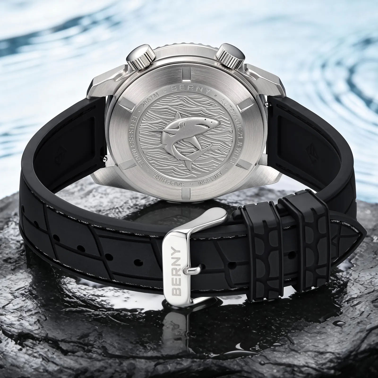 BERNY-Men Automatic Diver Watch-AM155M - Image 12