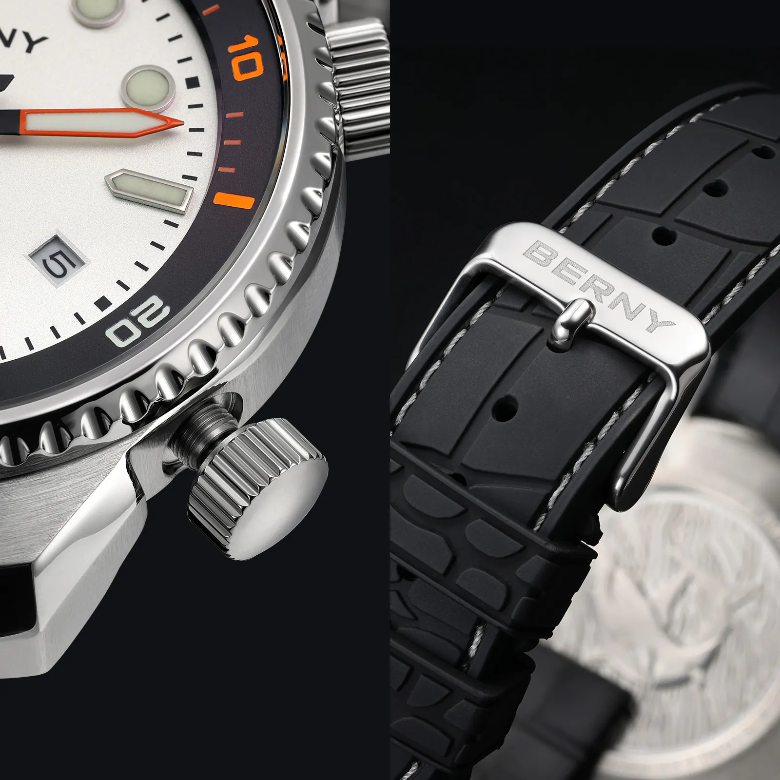 BERNY-Men Automatic Diver Watch-AM155M - Image 14
