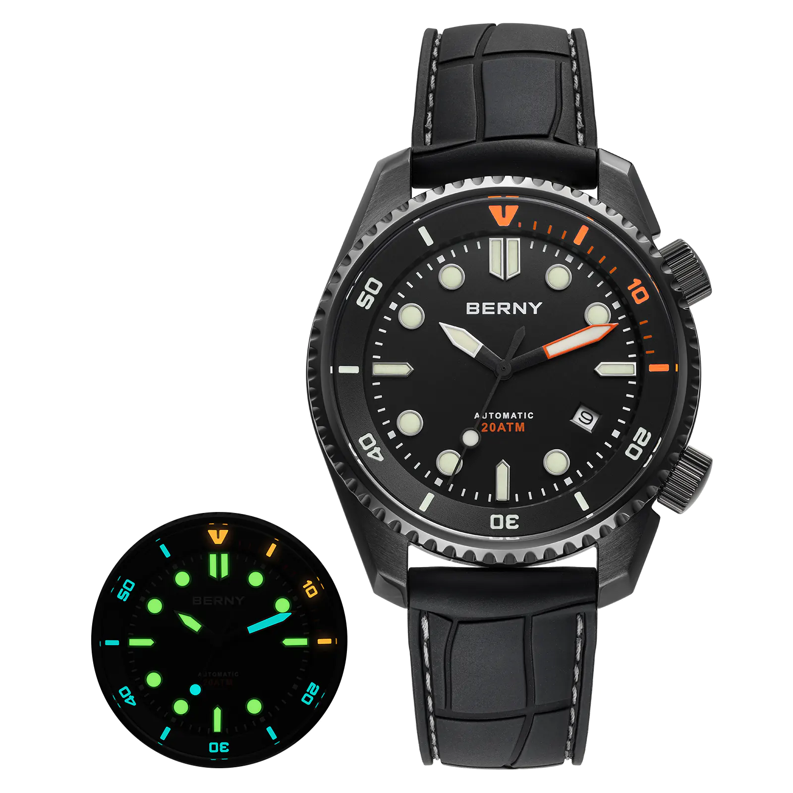 BERNY-Men Automatic Diver Watch-AM155M - Image 3