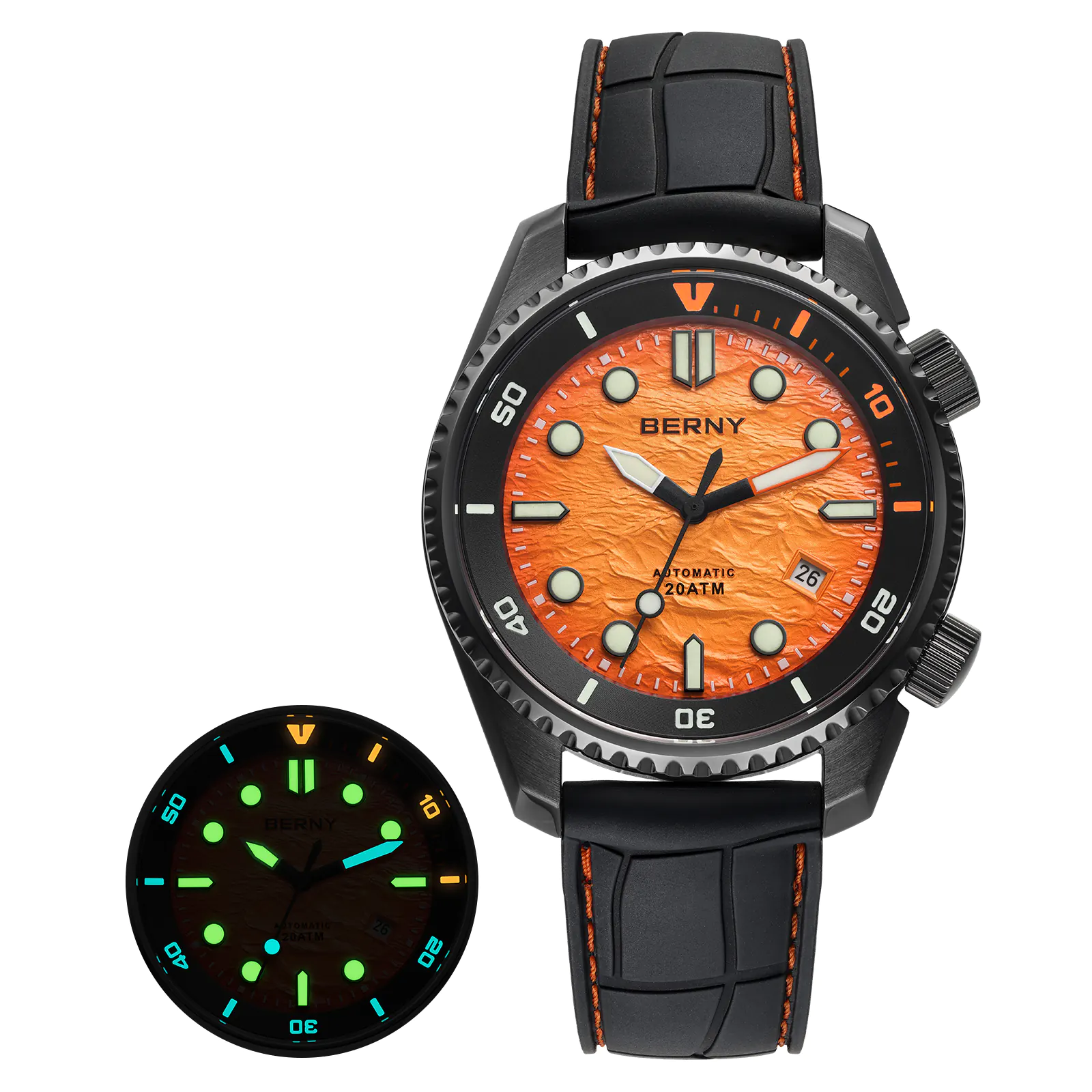 BERNY-Men Automatic Diver Watch-AM155M - Image 4