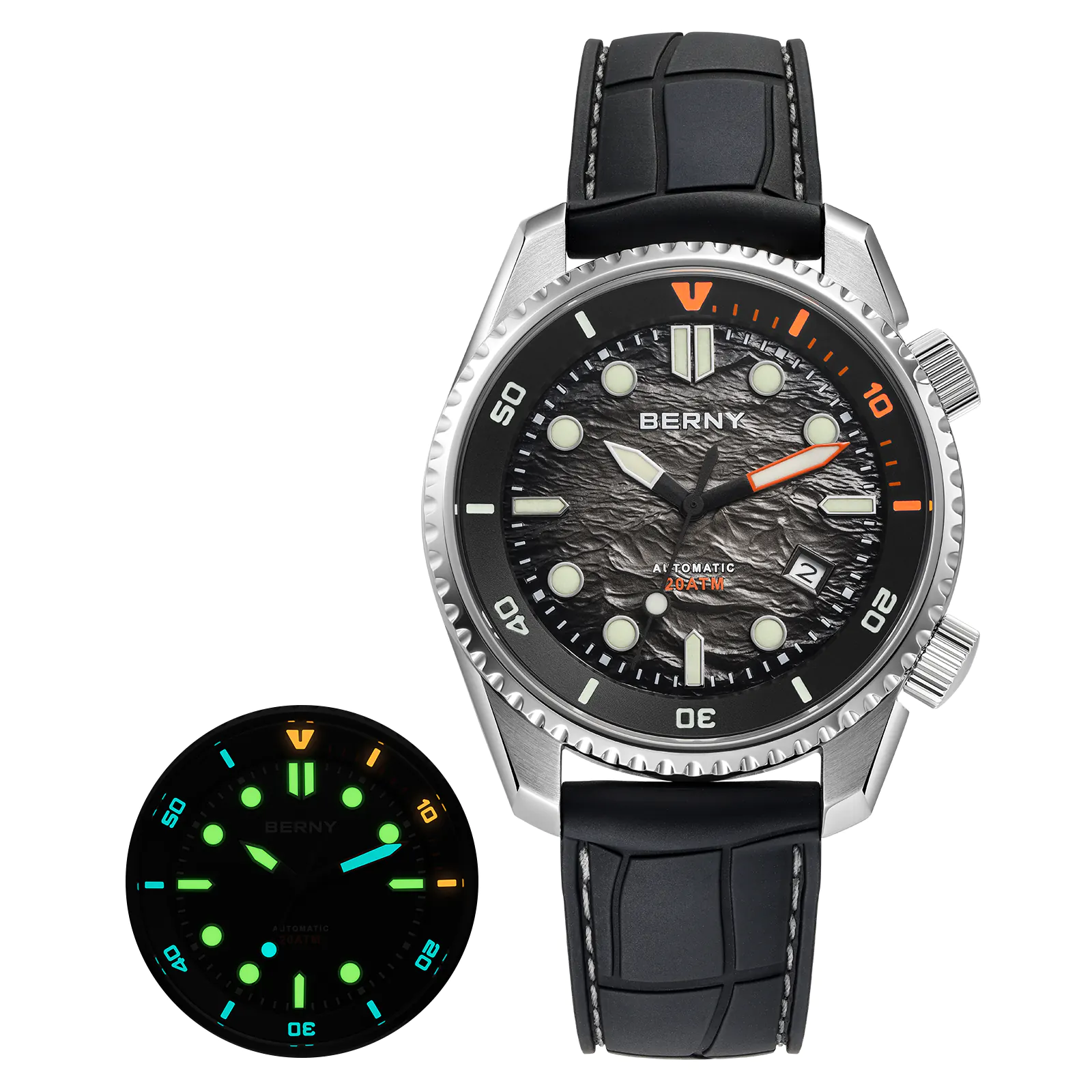 BERNY-Men Automatic Diver Watch-AM155M - Image 5