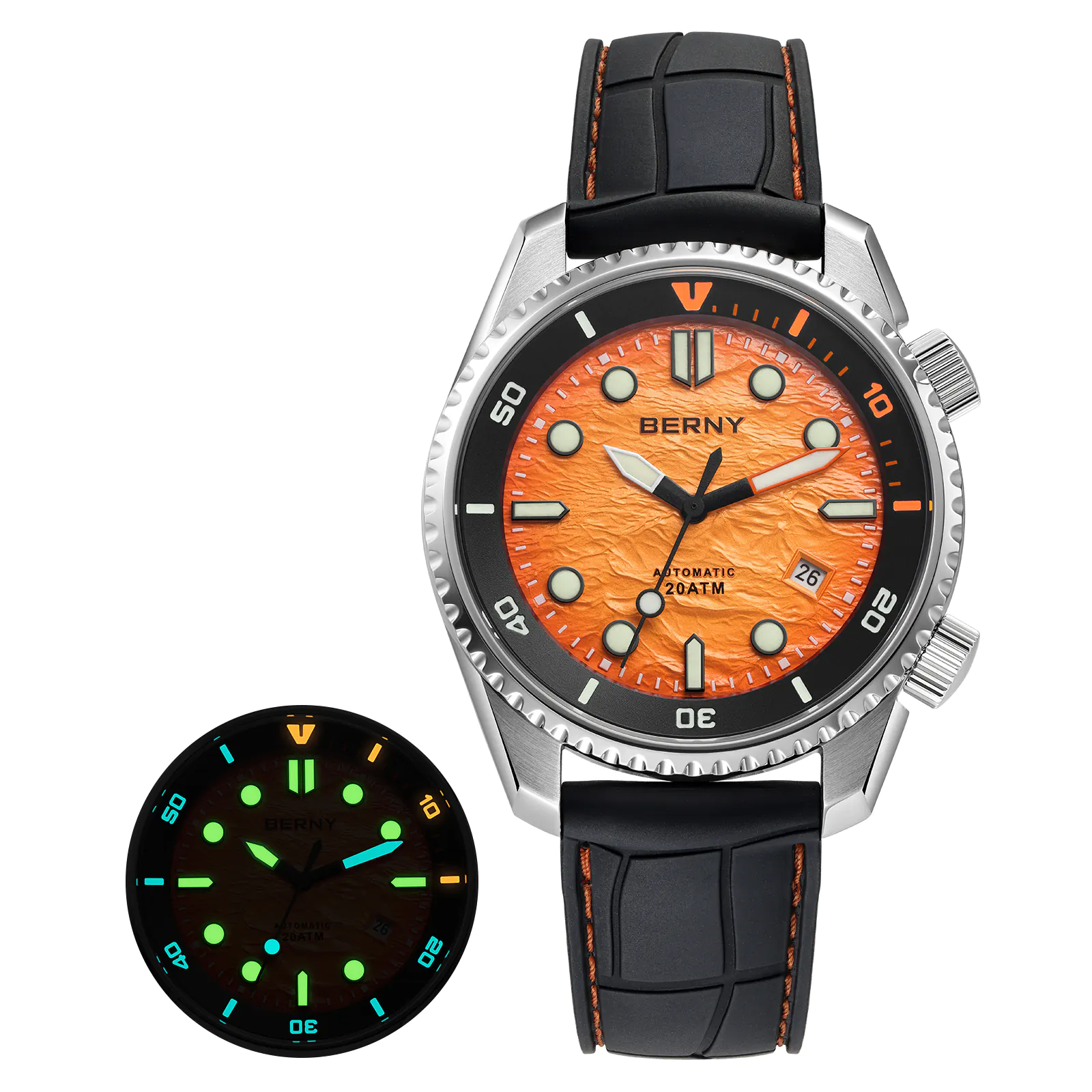 BERNY-Men Automatic Diver Watch-AM155M - Image 6
