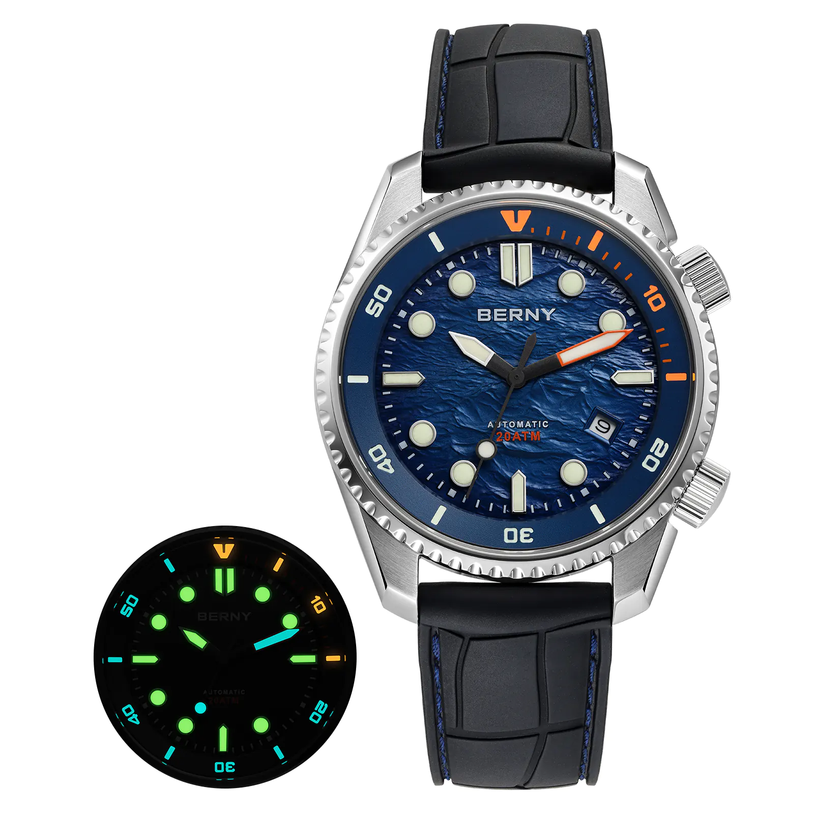 BERNY-Men Automatic Diver Watch-AM155M - Image 7