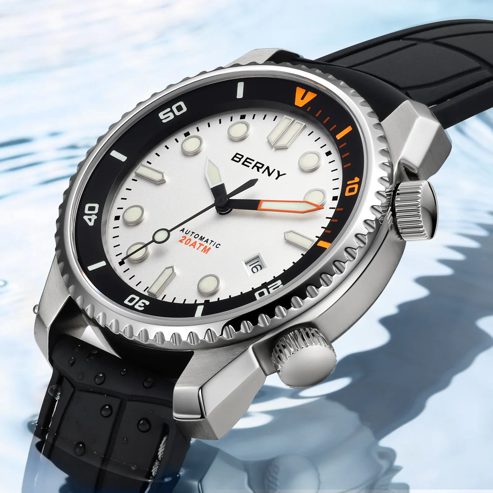 BERNY-Men Automatic Diver Watch-AM155M - Image 9