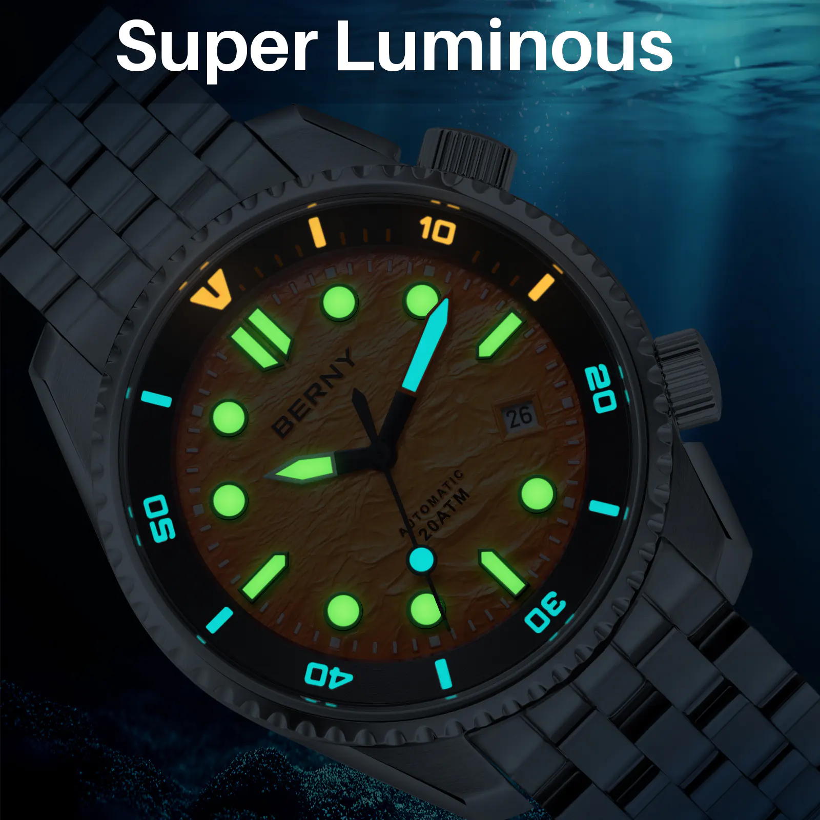 BERNY-Men Automatic Diver Watch-AM155MS - Image 13