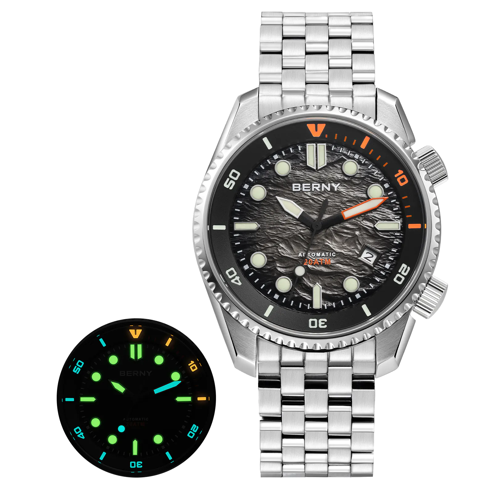 BERNY-Men Automatic Diver Watch-AM155MS - Image 3