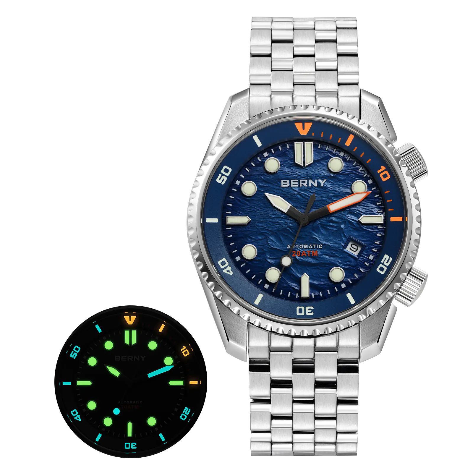 BERNY-Men Automatic Diver Watch-AM155MS - Image 5